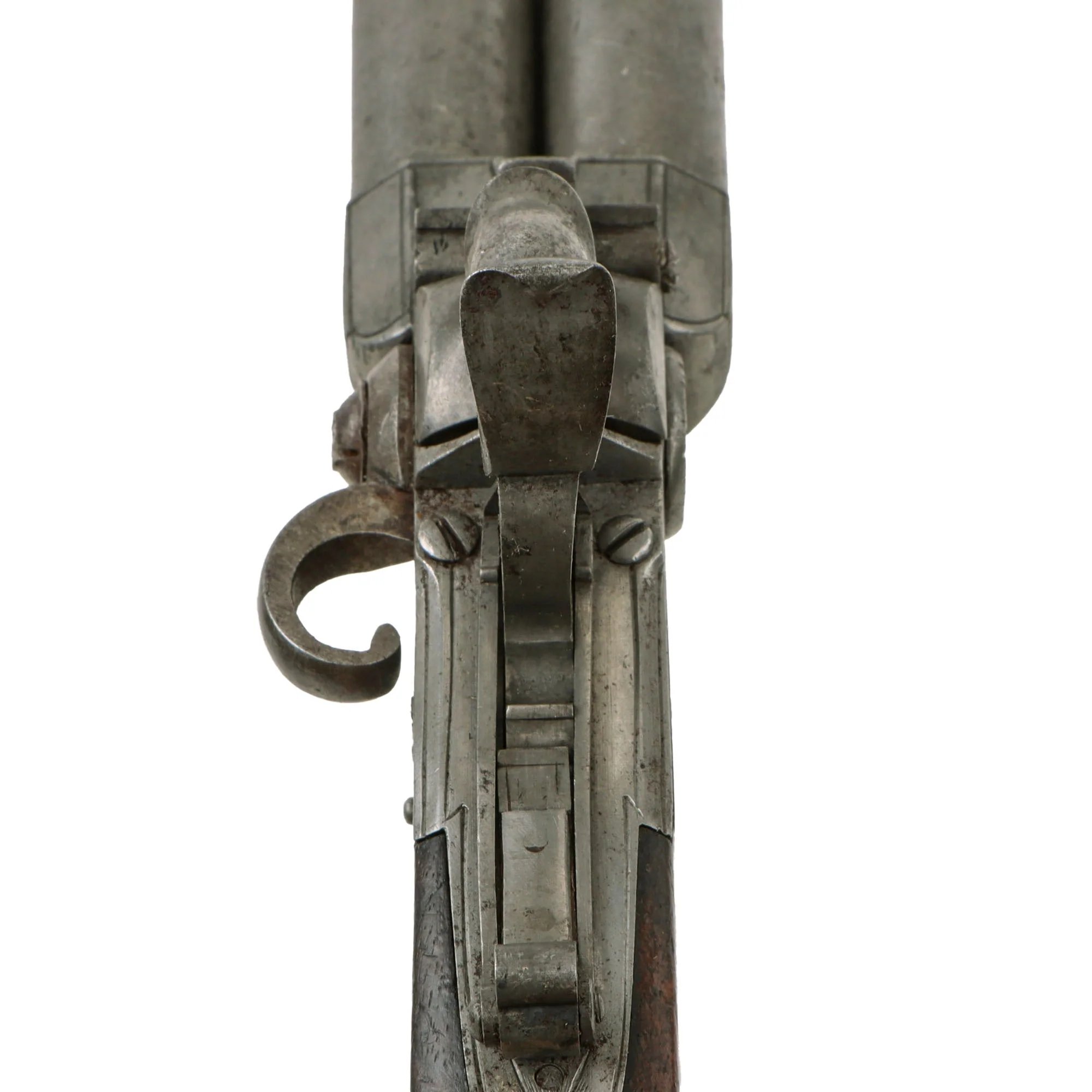 Original British Triple Barrel Percussion Converted Boxlock Tap Action Pistol by Thomas Cartmell of Doncaster - circa 1820 — image 14