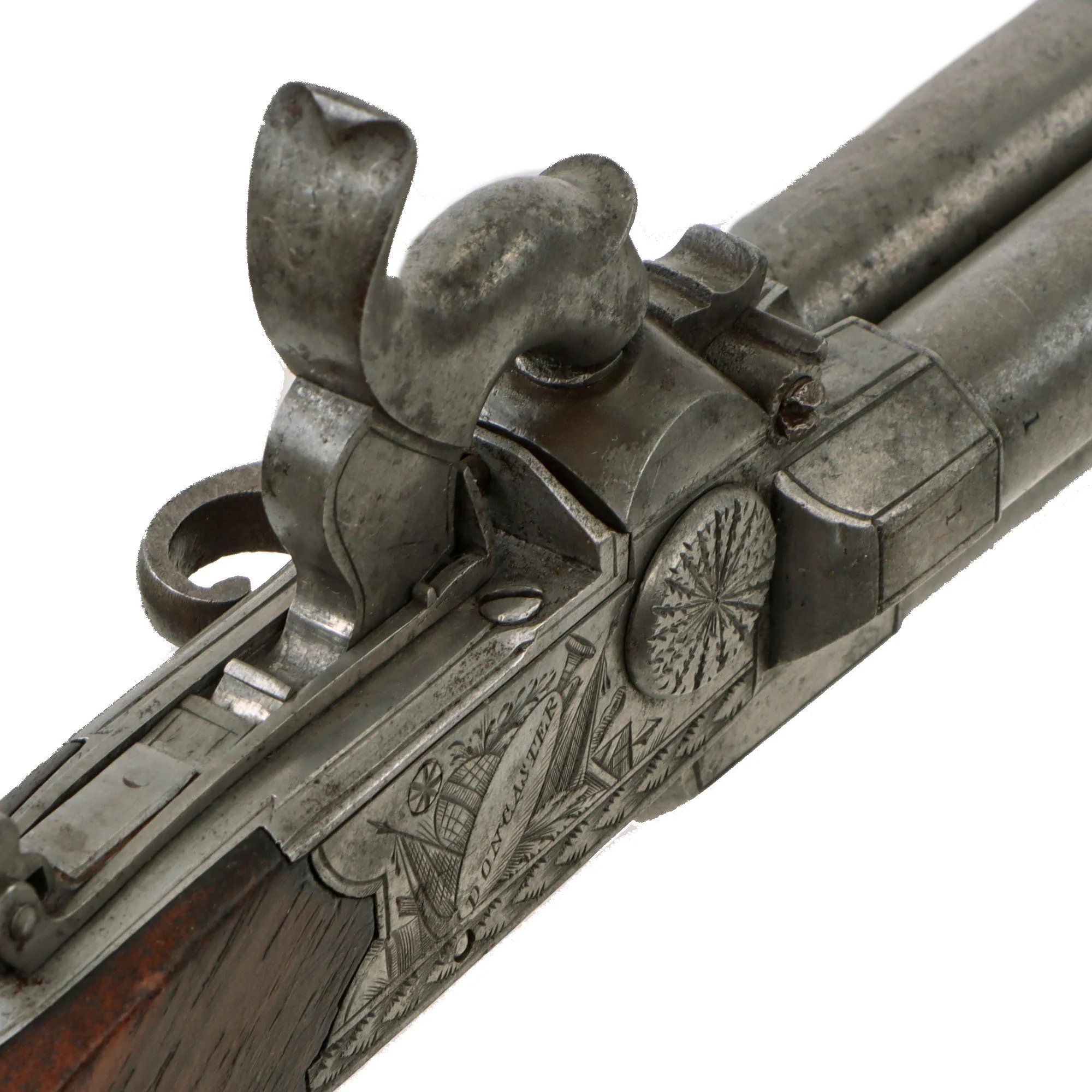 Original British Triple Barrel Percussion Converted Boxlock Tap Action Pistol by Thomas Cartmell of Doncaster - circa 1820 — image 16
