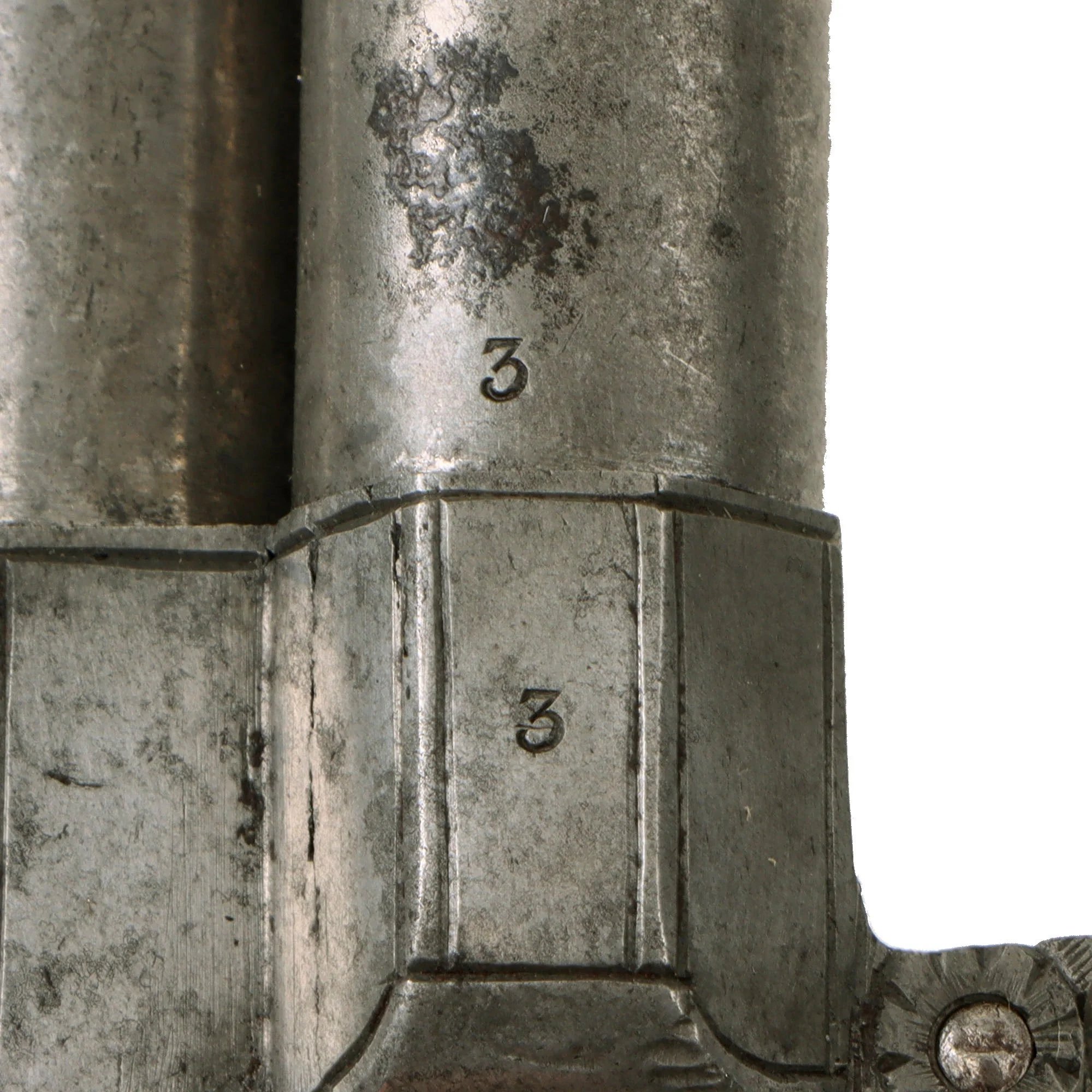 Original British Triple Barrel Percussion Converted Boxlock Tap Action Pistol by Thomas Cartmell of Doncaster - circa 1820 — image 20