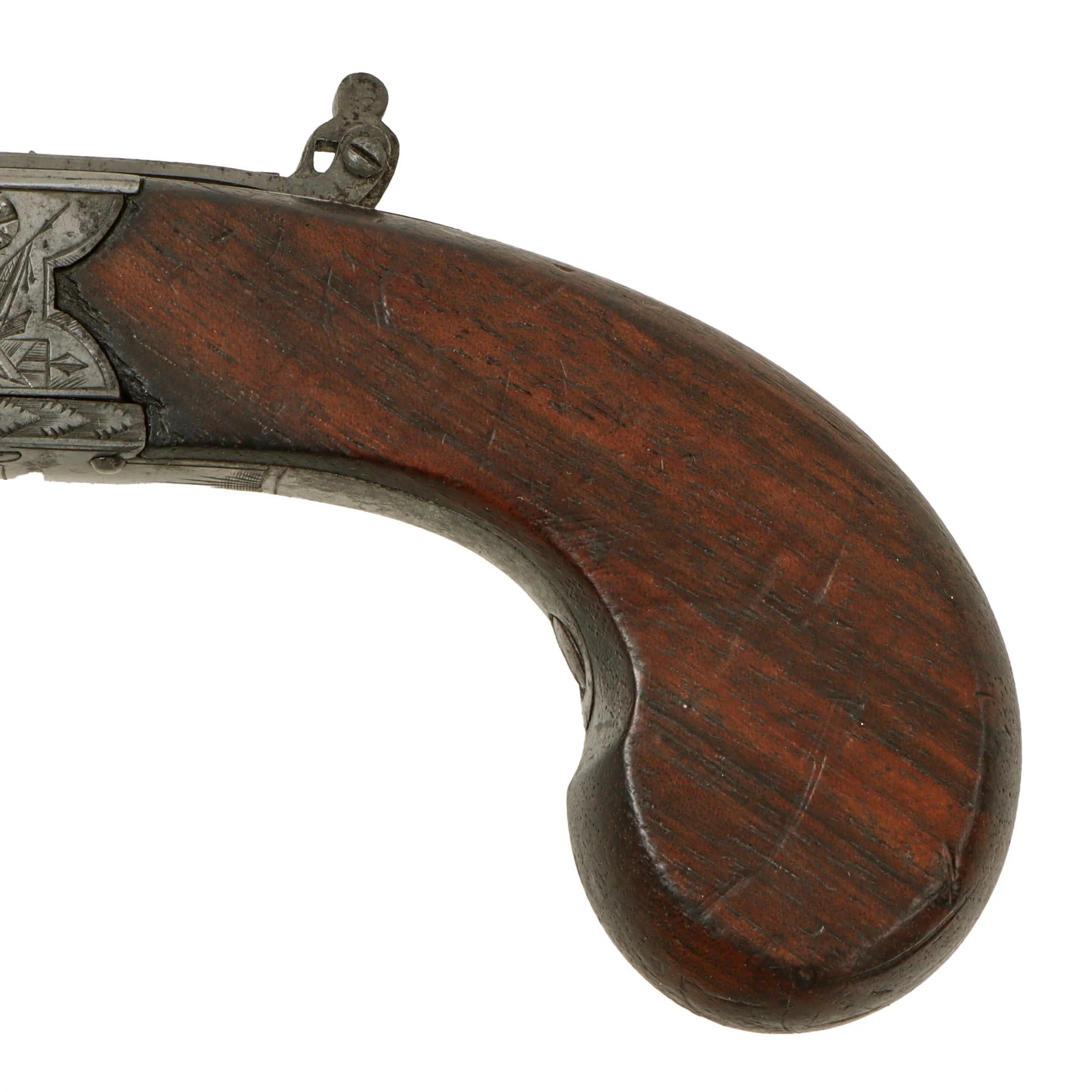 Original British Triple Barrel Percussion Converted Boxlock Tap Action Pistol by Thomas Cartmell of Doncaster - circa 1820 — image 9