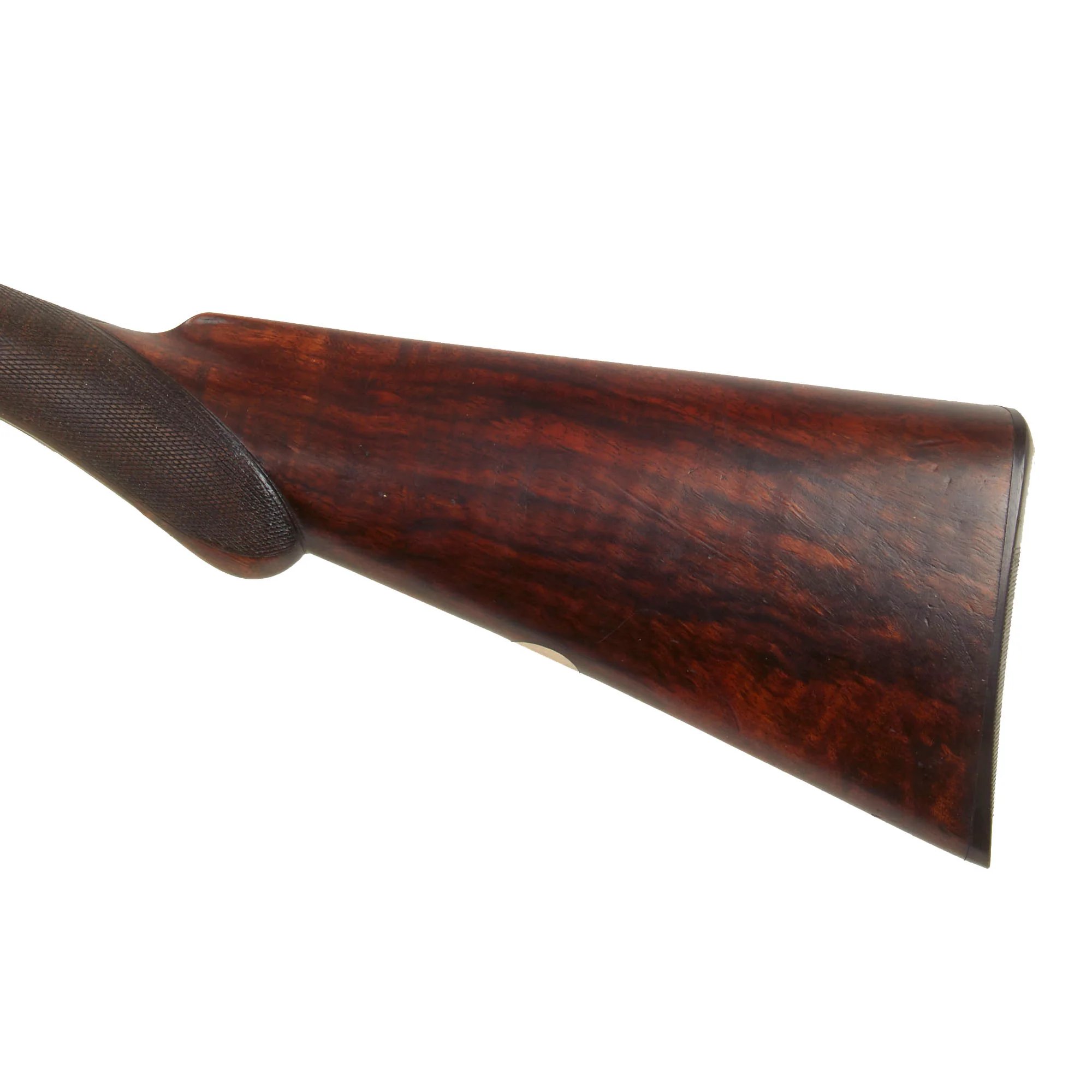 Original British 12 Bore Double Damascus Barrel Hammer Shotgun by W. & C. Scott & Son with Figured Walnut Stock Serial 47072 - Circa 1890 — image 22