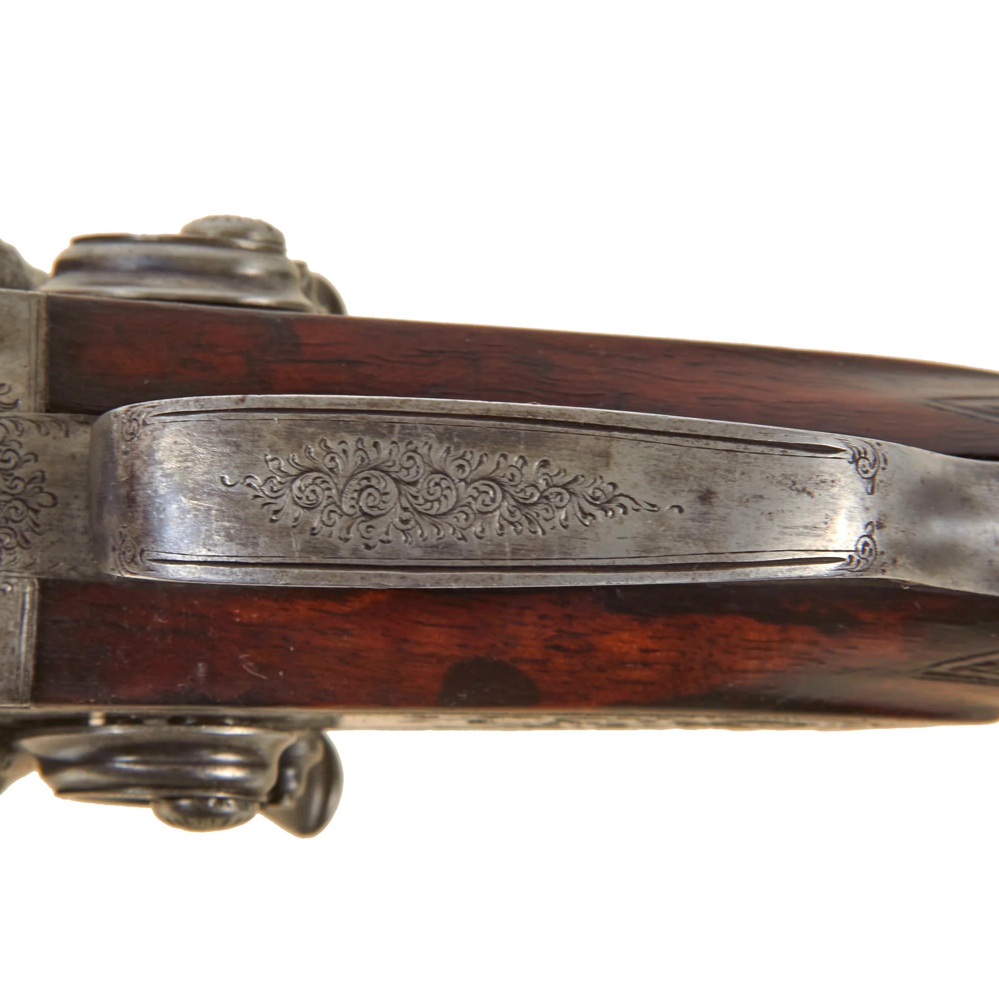 Original British 12 Bore Double Damascus Barrel Hammer Shotgun by W. & C. Scott & Son with Figured Walnut Stock Serial 47072 - Circa 1890 — image 26