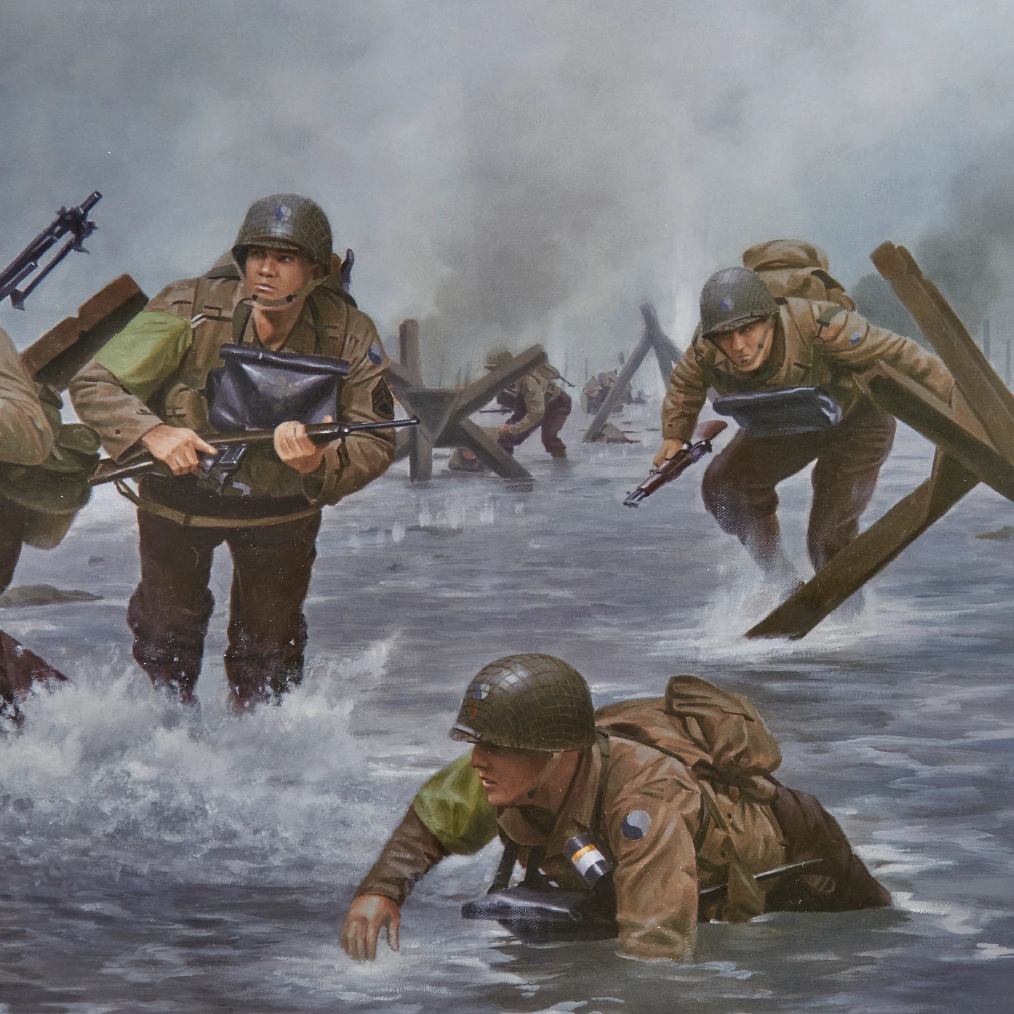 Original Signed Limited Edition Print: Framed 'The Stonewall Brigade' by Larry Selman Signed by Six Members of 116th Infantry Regiment Who Landed on D-Day 168/350 - 23 ¾ x 35 ¼' — image 11