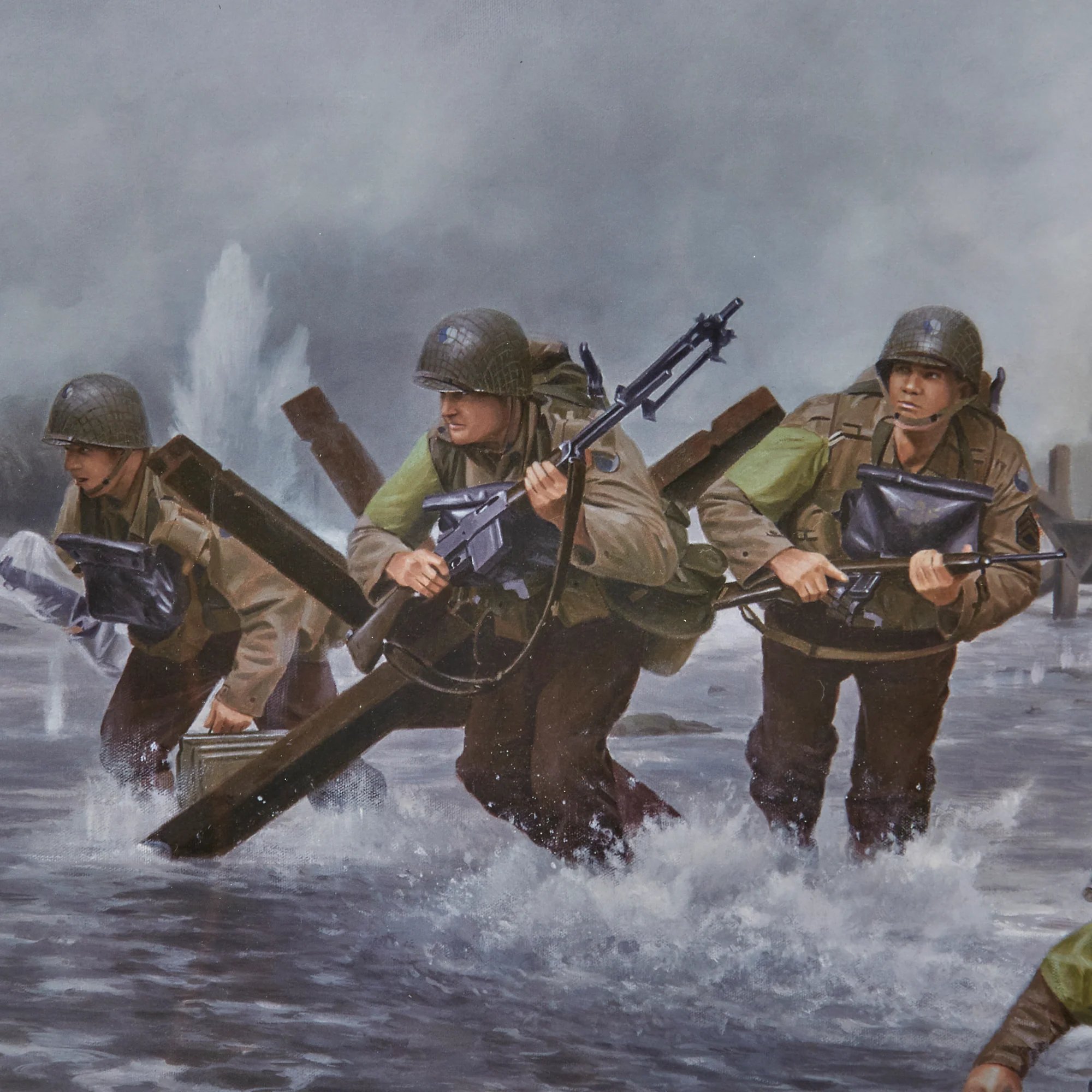 Original Signed Limited Edition Print: Framed 'The Stonewall Brigade' by Larry Selman Signed by Six Members of 116th Infantry Regiment Who Landed on D-Day 168/350 - 23 ¾ x 35 ¼' — image 12