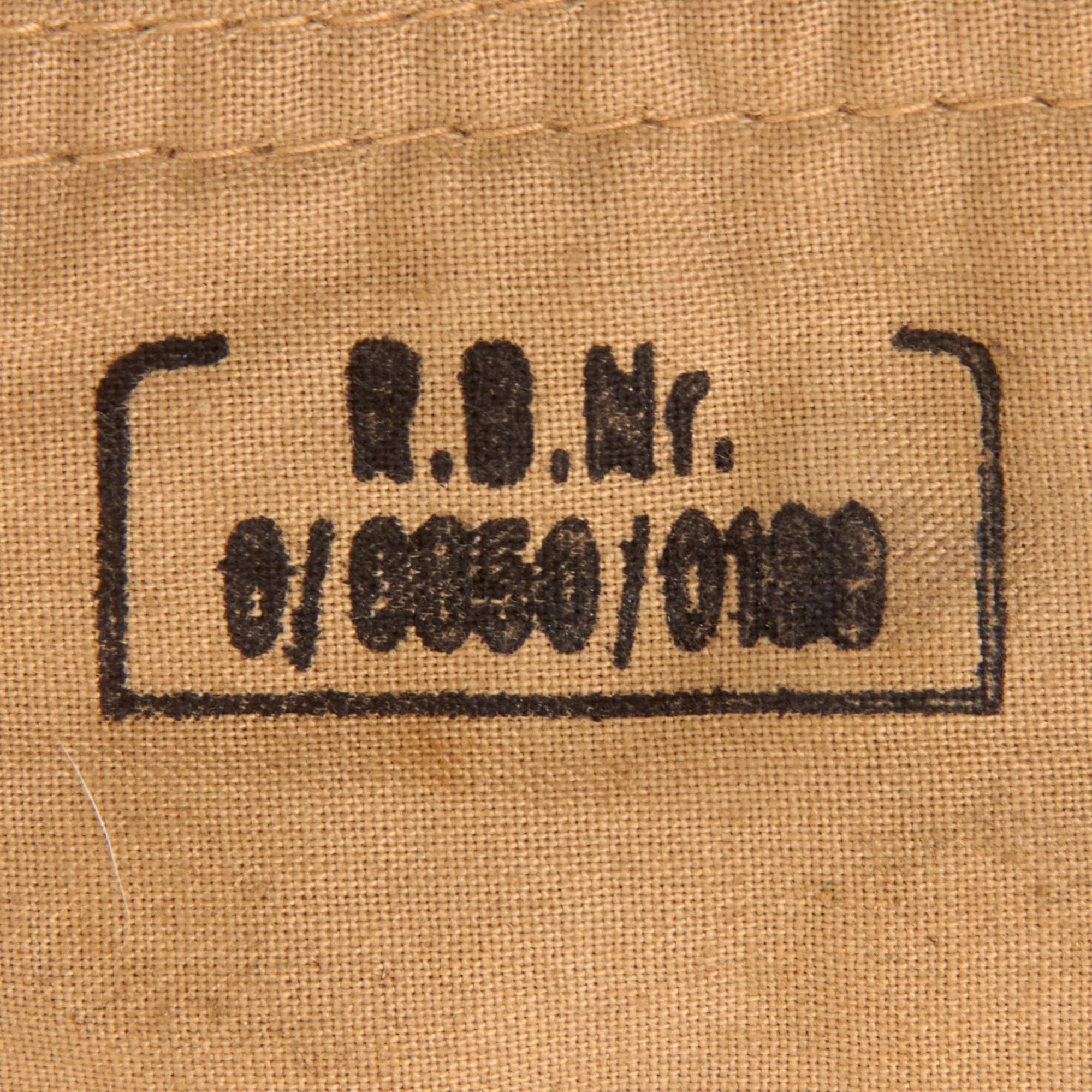 Original Rare German WWII Late War Luftwaffe Multi-Color Fallschirmjäger Paratrooper Ammo Bandolier Made from Depot Scraps - RBNr. Marked — image 4