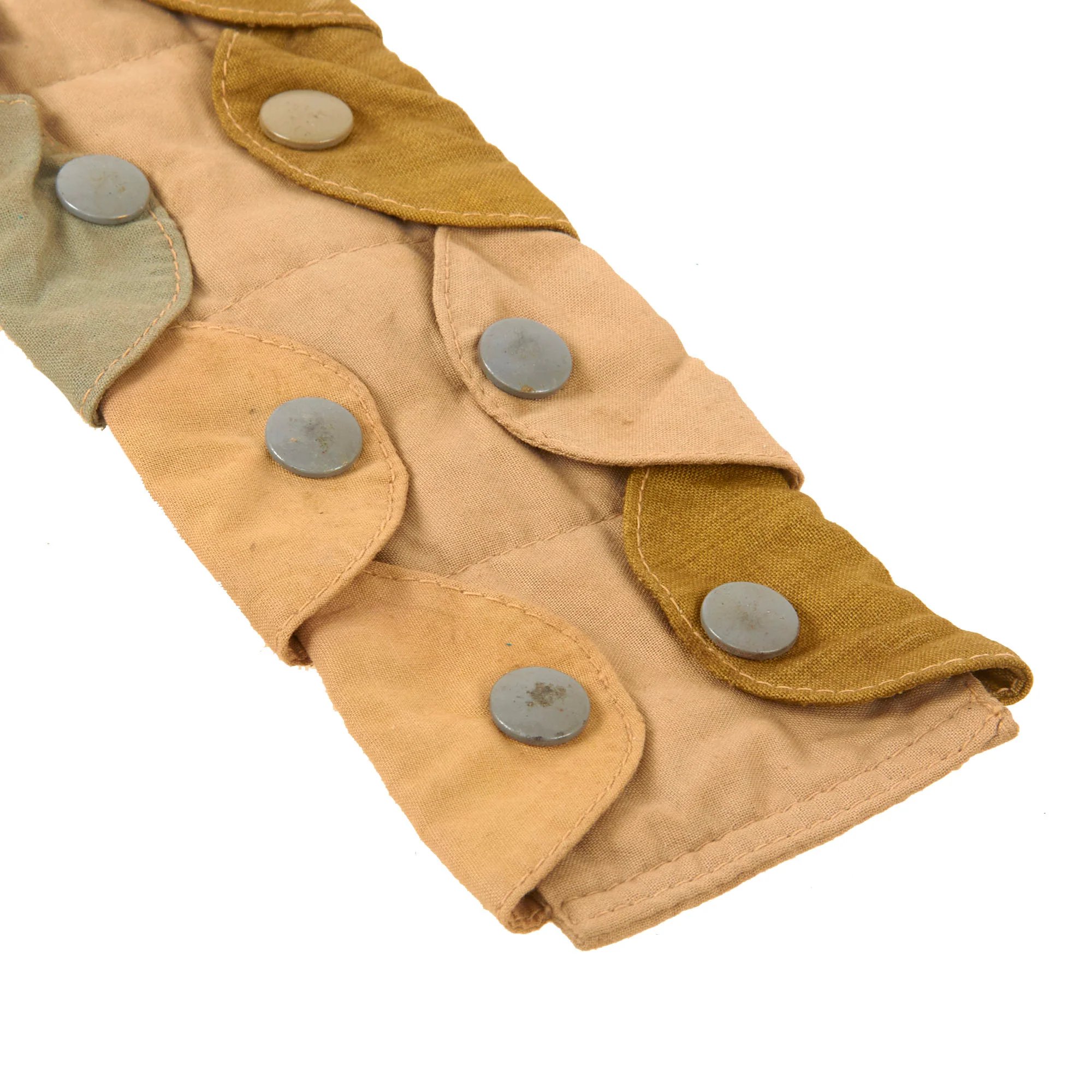 Original Rare German WWII Late War Luftwaffe Multi-Color Fallschirmjäger Paratrooper Ammo Bandolier Made from Depot Scraps - RBNr. Marked — image 5