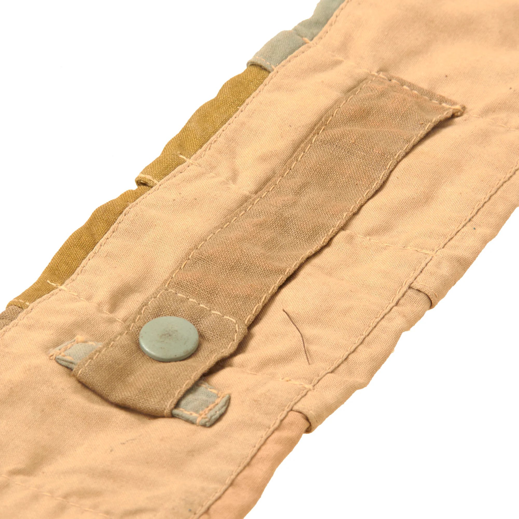 Original Rare German WWII Late War Luftwaffe Multi-Color Fallschirmjäger Paratrooper Ammo Bandolier Made from Depot Scraps - RBNr. Marked — image 7