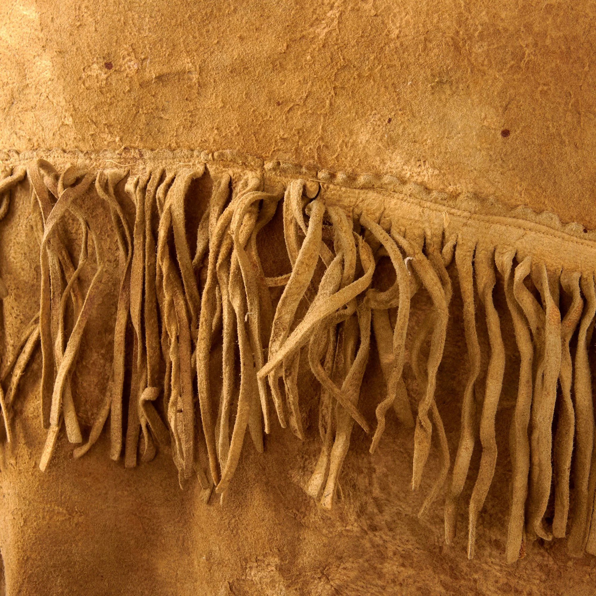 Original U.S. Indian Wars Old West Era Braintanned Buckskin Fringed Leather Jacket - Circa 1880s — image 11