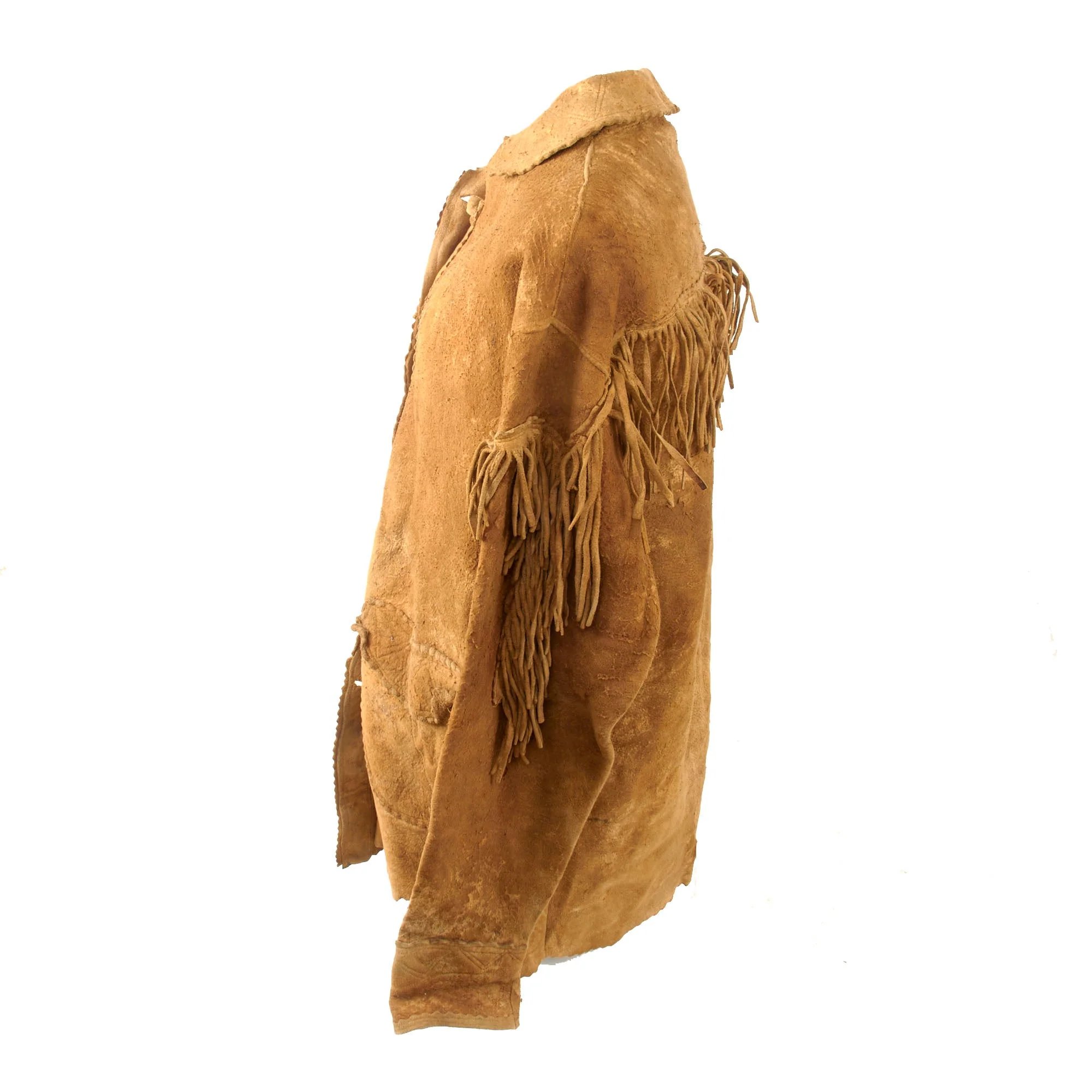 Original U.S. Indian Wars Old West Era Braintanned Buckskin Fringed Leather Jacket - Circa 1880s — image 19
