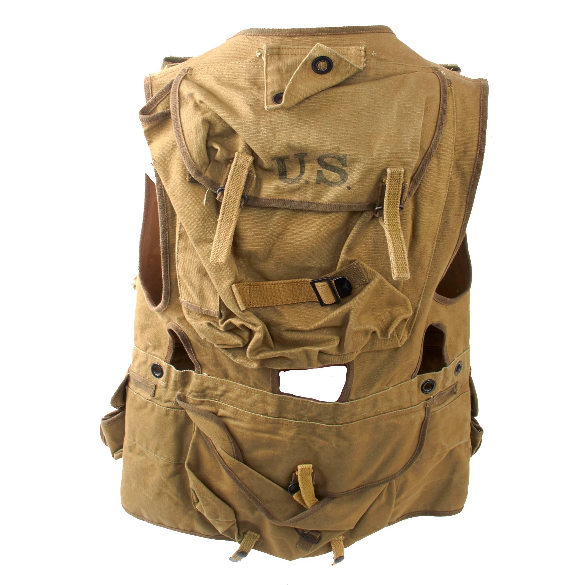 Original Saving Private Ryan U.S. WWII Rangers Assault Vest Costume Piece Marked CRC with Copy of Notarized Letter of Authenticity — image 12