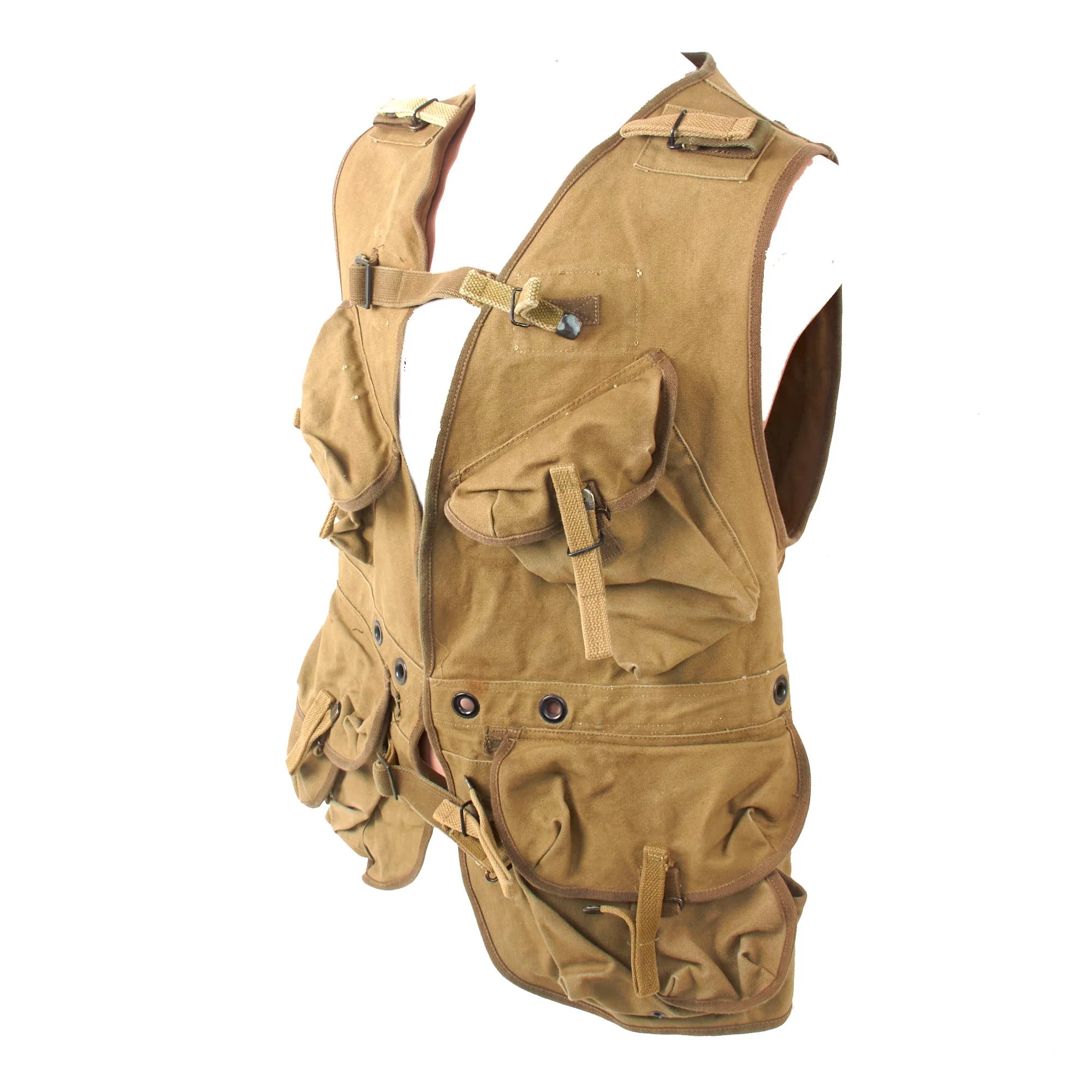 Original Saving Private Ryan U.S. WWII Rangers Assault Vest Costume Piece Marked CRC with Copy of Notarized Letter of Authenticity — image 2