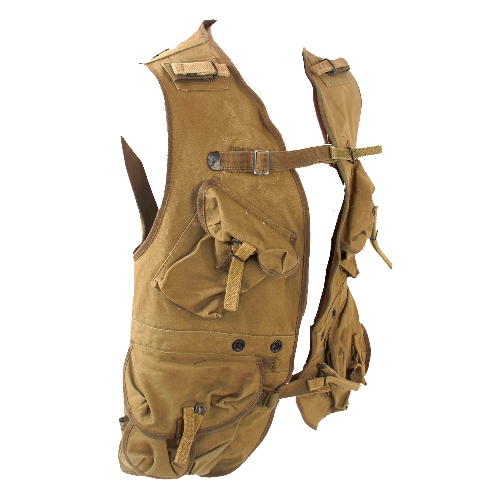 Original Saving Private Ryan U.S. WWII Rangers Assault Vest Costume Piece Marked CRC with Copy of Notarized Letter of Authenticity — image 3