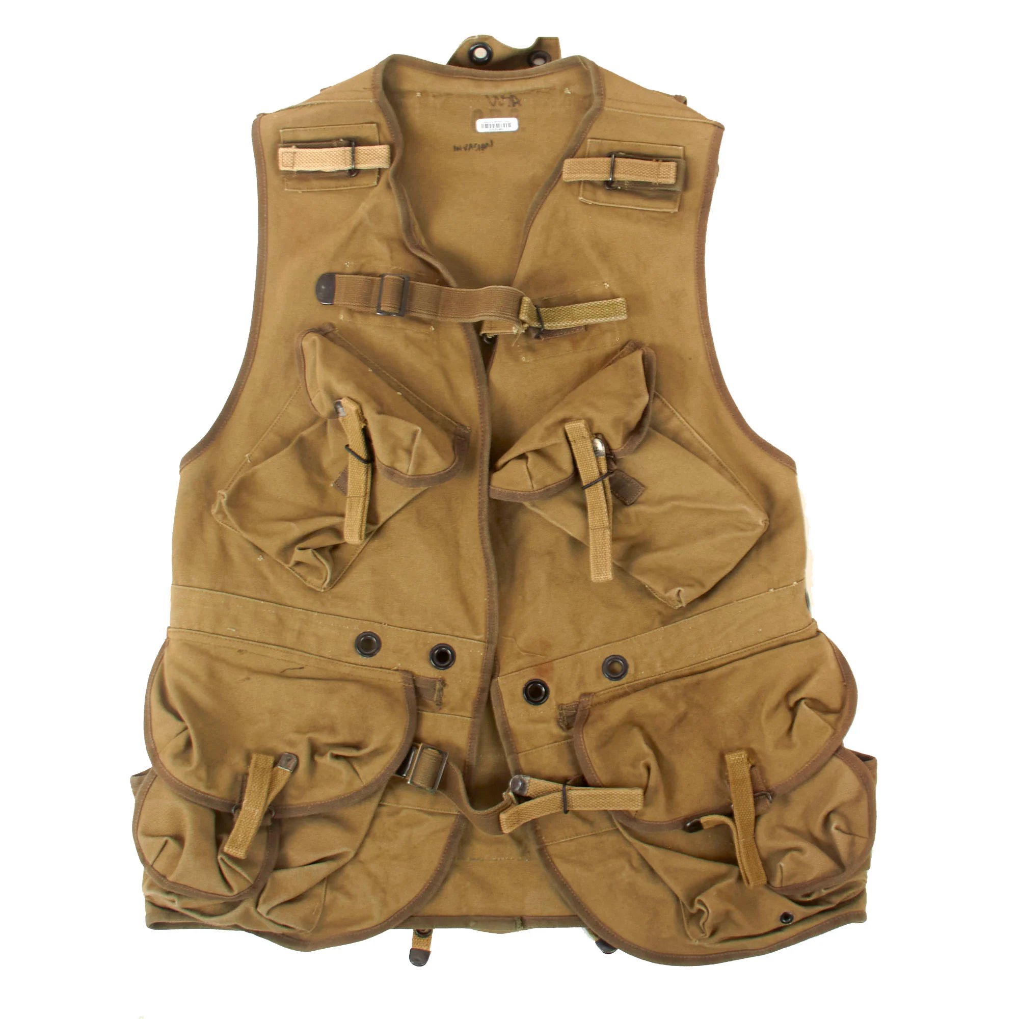 Original Saving Private Ryan U.S. WWII Rangers Assault Vest Costume Piece Marked CRC with Copy of Notarized Letter of Authenticity — image 8