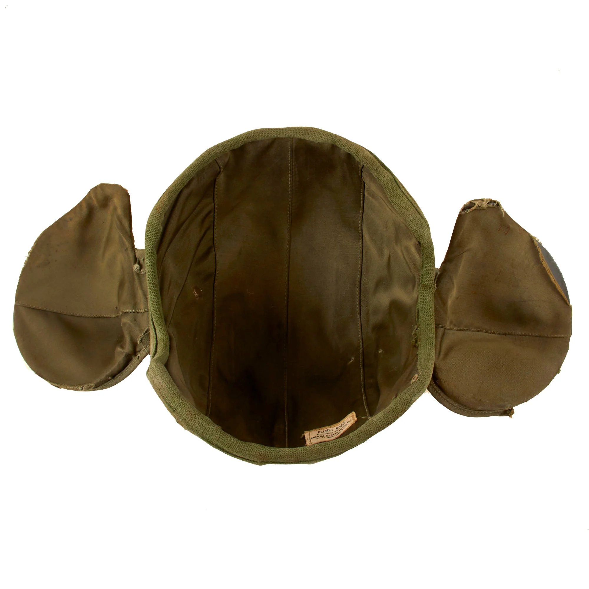 Original U.S. WWII USAAF Bomber Crew M4A2 Flak Helmet - Complete — image 4