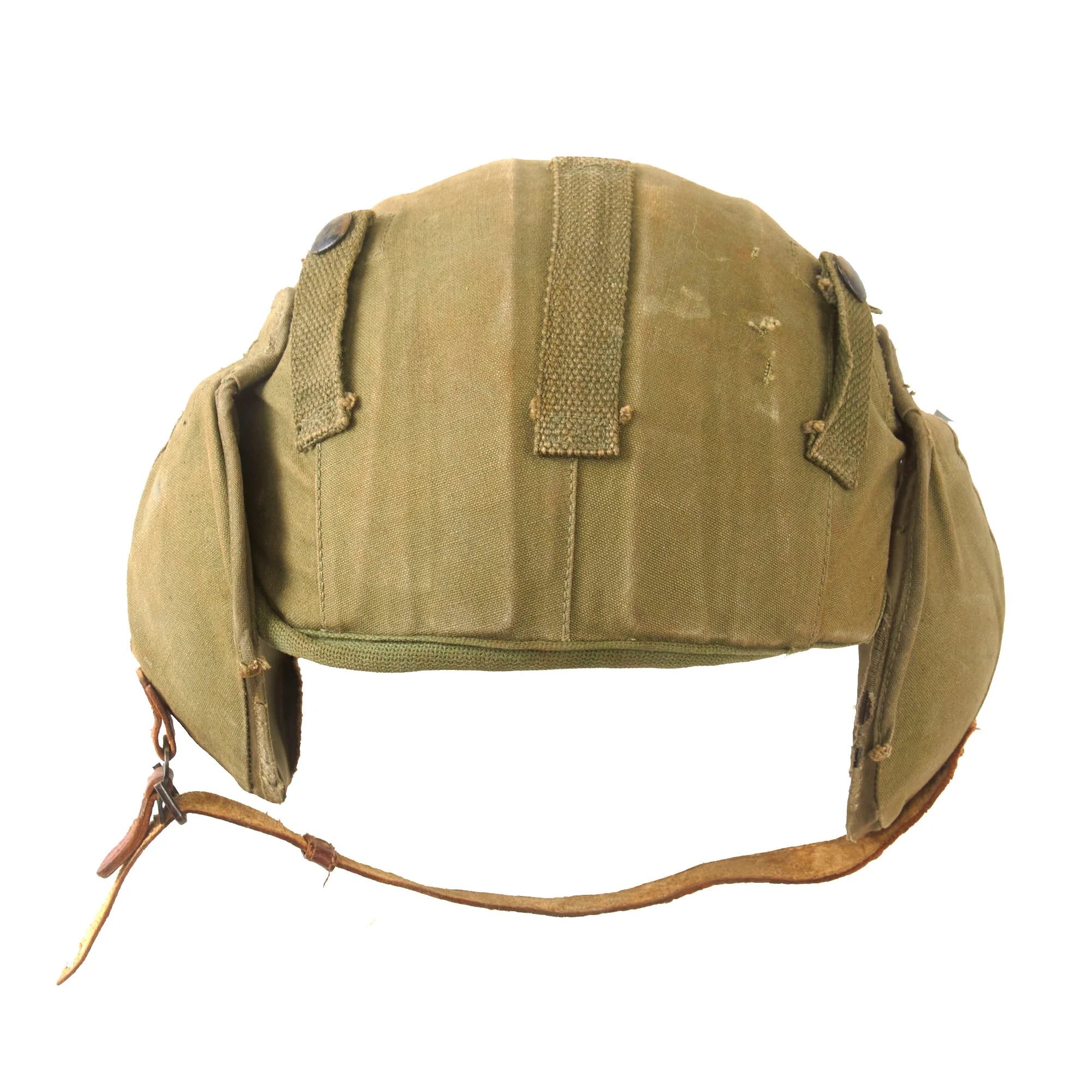 Original U.S. WWII USAAF Bomber Crew M4A2 Flak Helmet - Complete — image 7