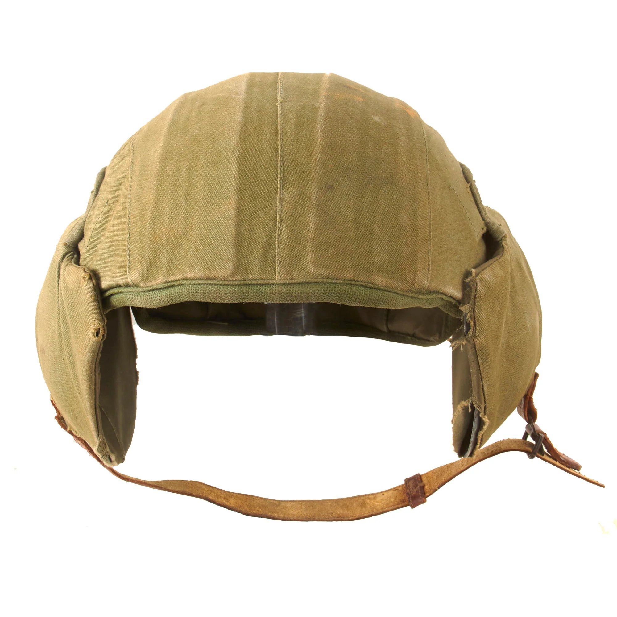 Original U.S. WWII USAAF Bomber Crew M4A2 Flak Helmet - Complete — image 8