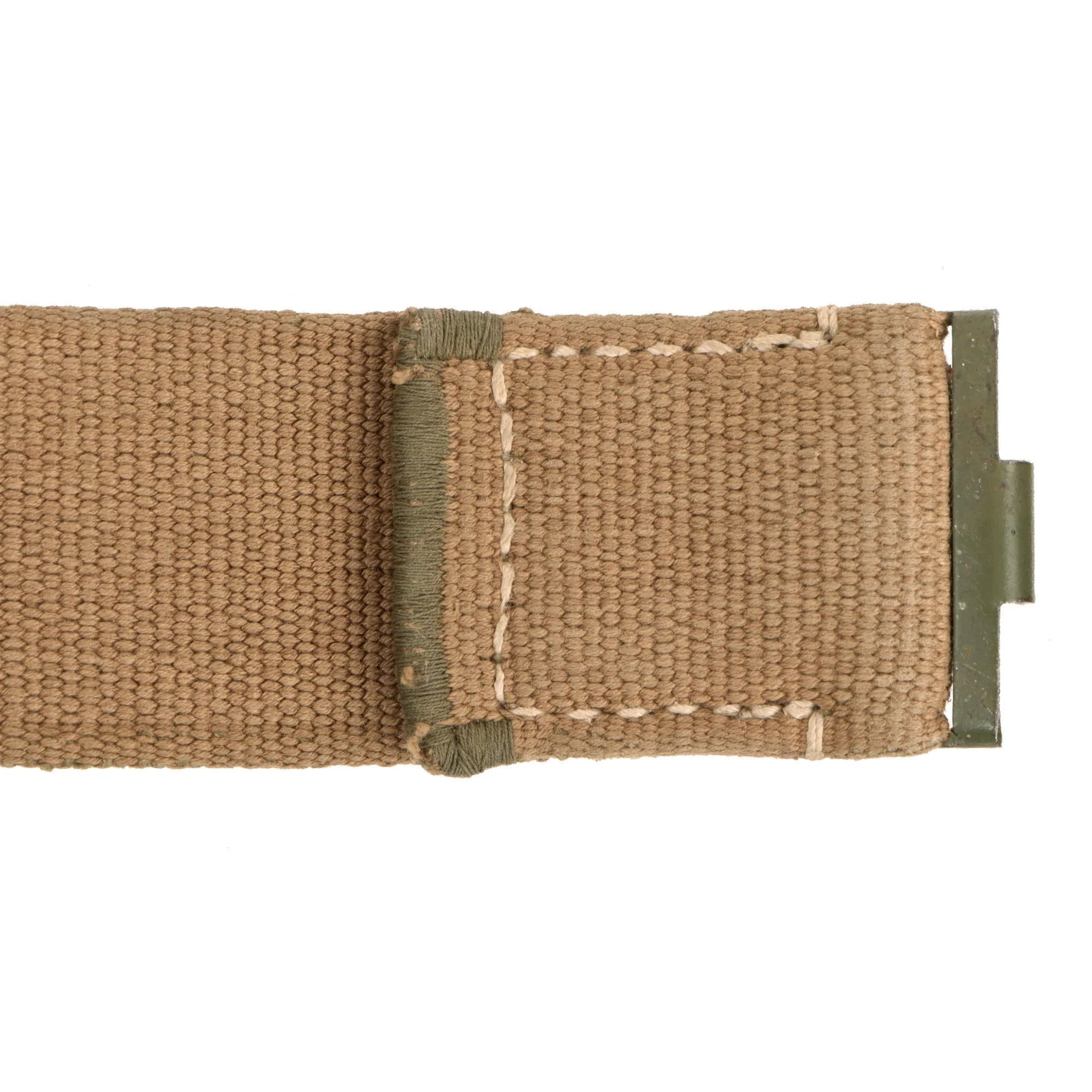 Original German WWII Rare Luftwaffe Afrikakorps DAK Web Belt with Steel Buckle - dated 1940 — image 4