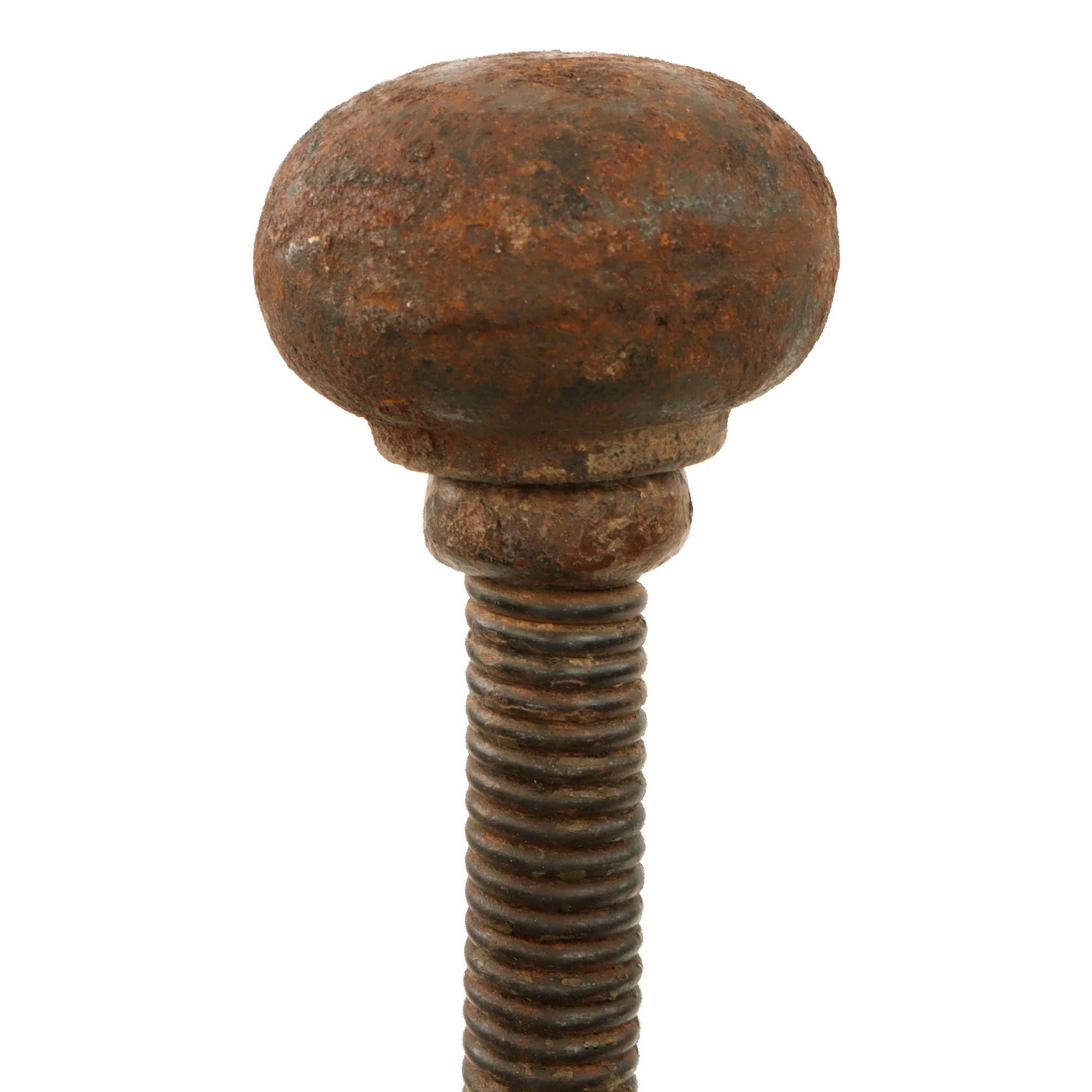 Original Austrian WWI Spring Handle Cast Iron Knob-Headed Trench Raiding Mace with Lanyard Ring - Featured in 'At Arms Length: Trench Clubs & Knives' Volume I by David F. Machnicki — image 10