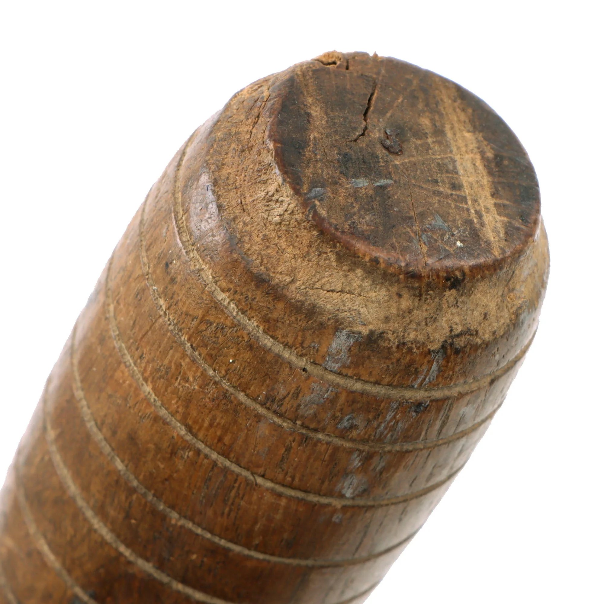 Original Austrian WWI Spring Handle Cast Iron Knob-Headed Trench Raiding Mace with Lanyard Ring - Featured in 'At Arms Length: Trench Clubs & Knives' Volume I by David F. Machnicki — image 6