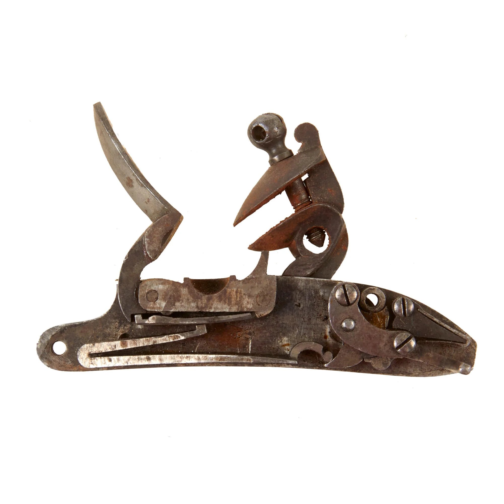 Original British King William IV Flintlock Saddle Ring Carbine Lock Assembly Dated 1835 - Fully Functional — image 6