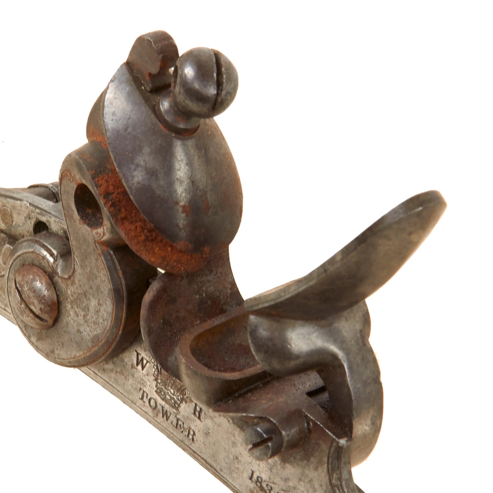 Original British King William IV Flintlock Saddle Ring Carbine Lock Assembly Dated 1835 - Fully Functional — image 8