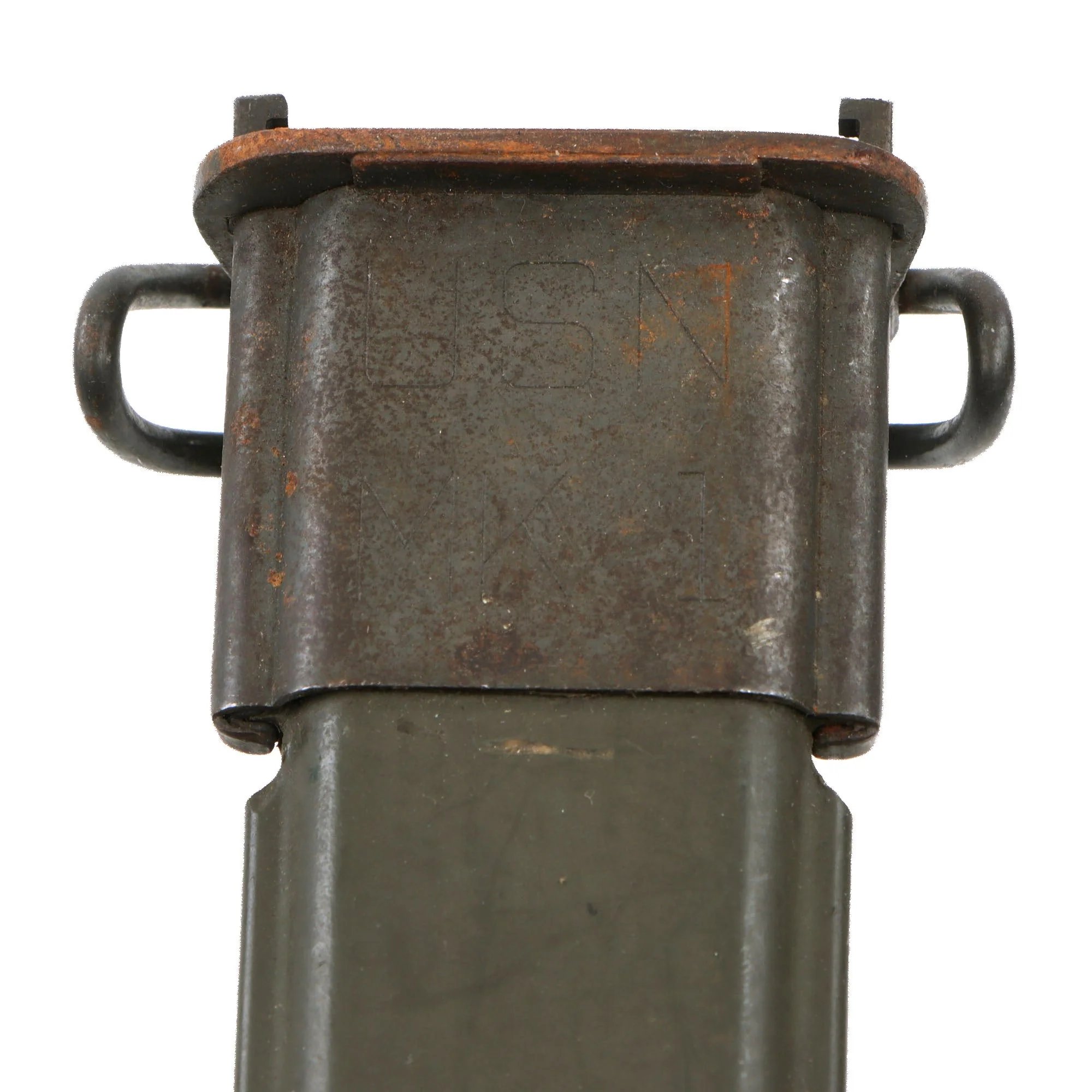 Original WWII U.S. Navy Mark 1 Plastic Training Bayonet by P.B. Co. with USN Mk1 Scabbard - Unbroken — image 14