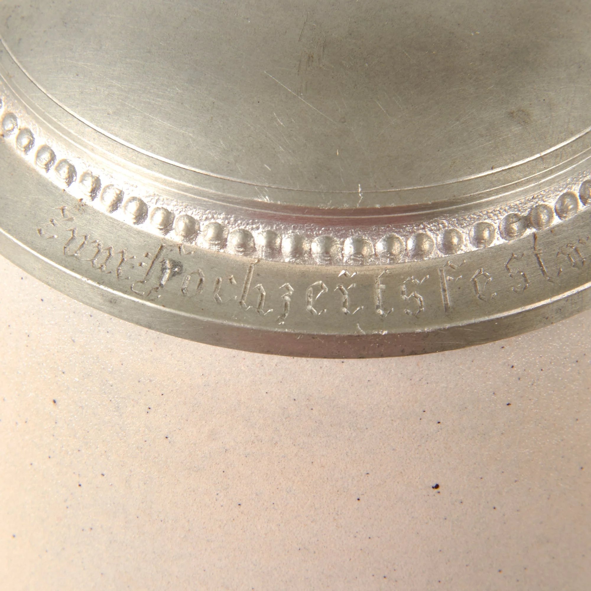 Original German Pre-WWII Reichswehr Wedding Celebration Lidded Beer Stein with Bavarian Füssen Medical Detachment Insignia & Medic Dedication on Lid - Dated 1929 — image 10