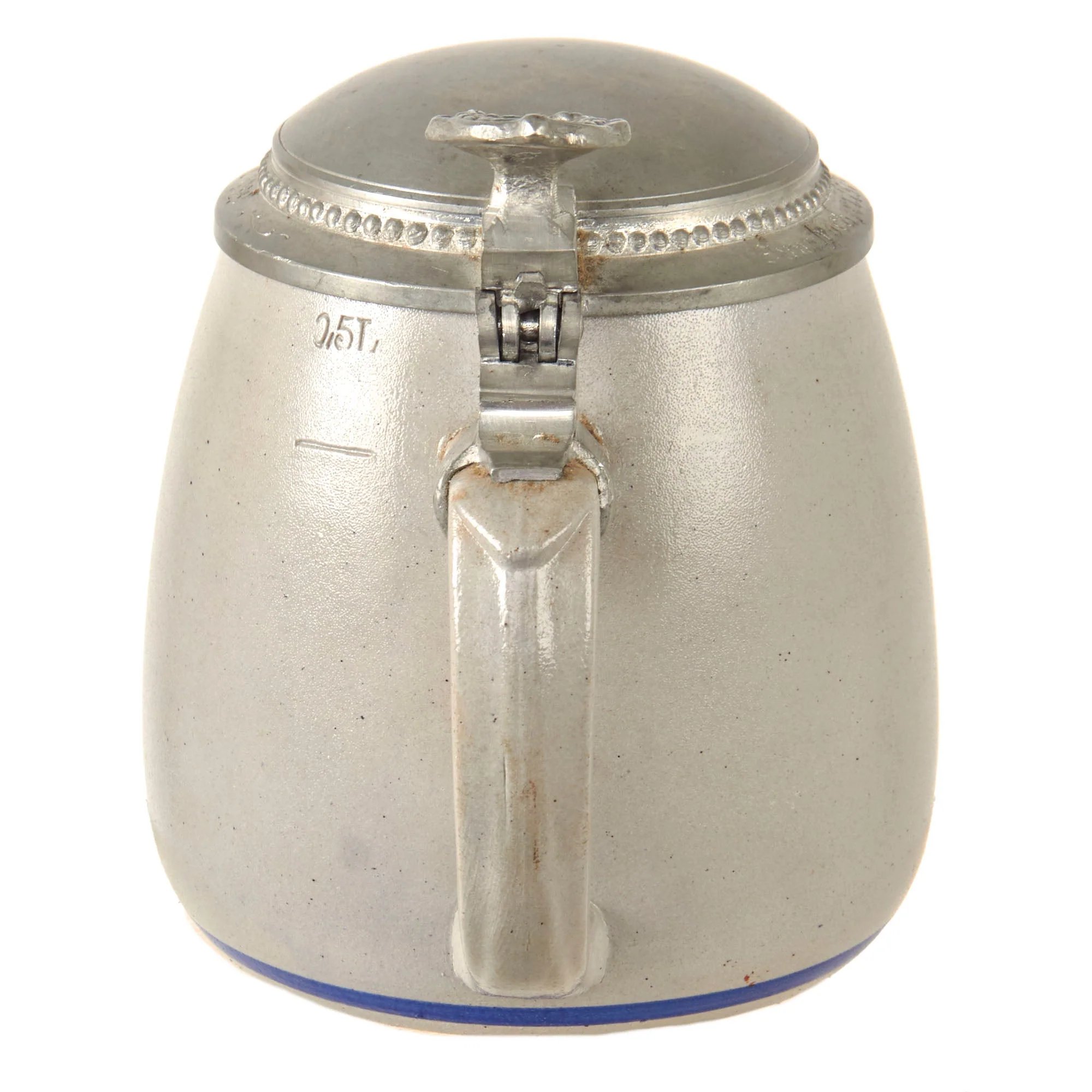 Original German Pre-WWII Reichswehr Wedding Celebration Lidded Beer Stein with Bavarian Füssen Medical Detachment Insignia & Medic Dedication on Lid - Dated 1929 — image 14