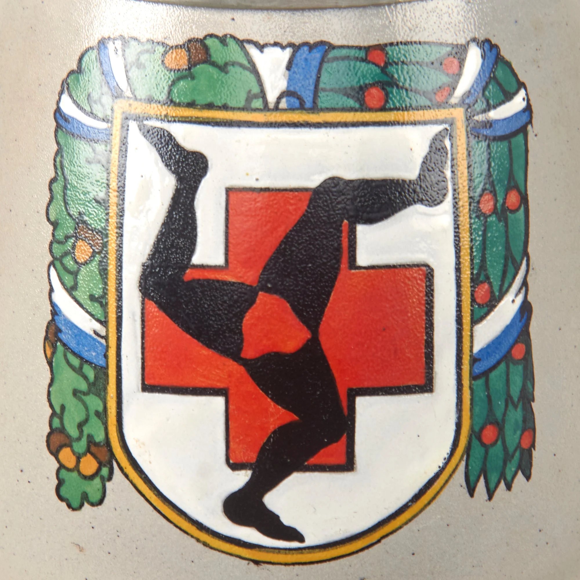 Original German Pre-WWII Reichswehr Wedding Celebration Lidded Beer Stein with Bavarian Füssen Medical Detachment Insignia & Medic Dedication on Lid - Dated 1929 — image 4