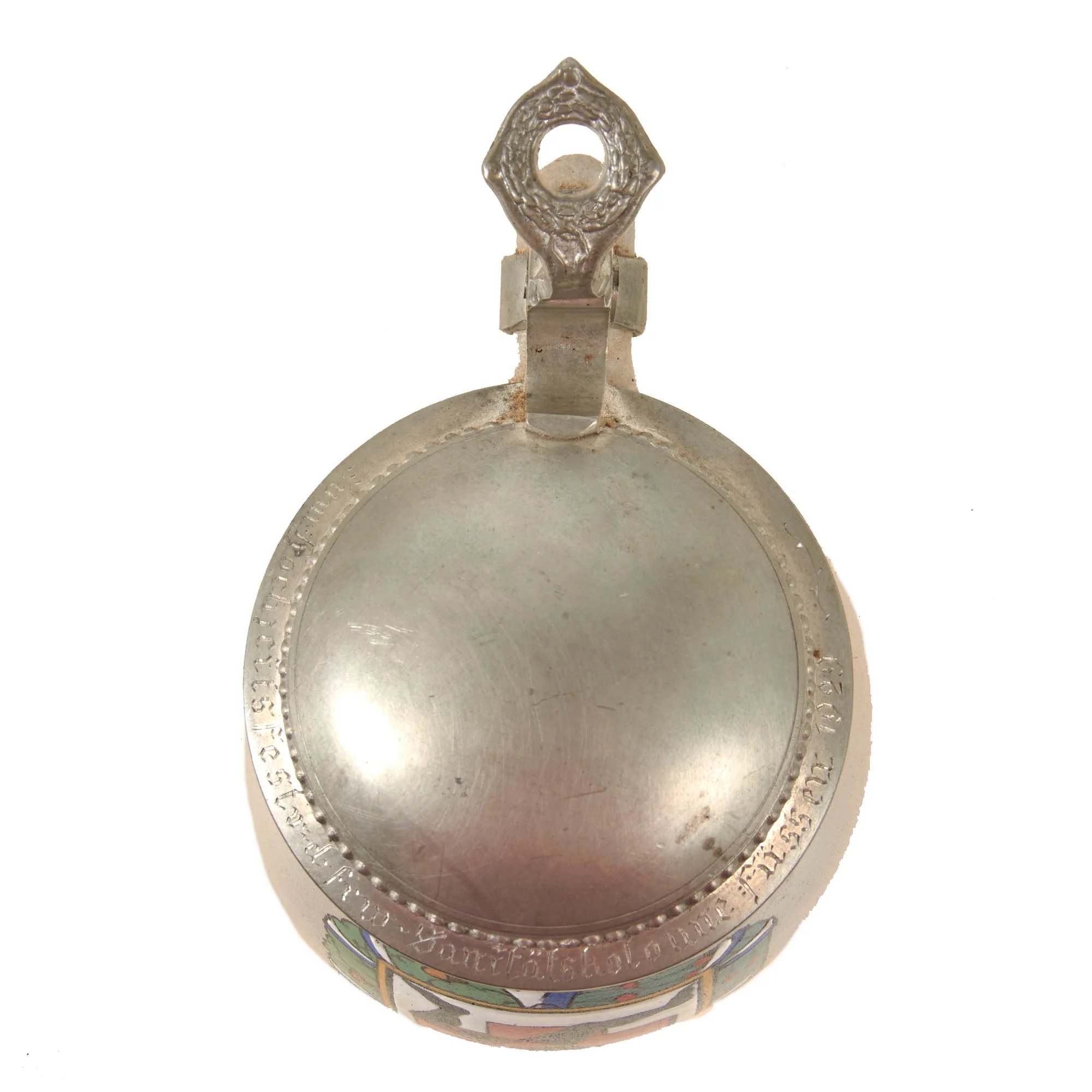 Original German Pre-WWII Reichswehr Wedding Celebration Lidded Beer Stein with Bavarian Füssen Medical Detachment Insignia & Medic Dedication on Lid - Dated 1929 — image 7