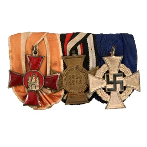 Original German WWI - WWII Medal Bar with City of …