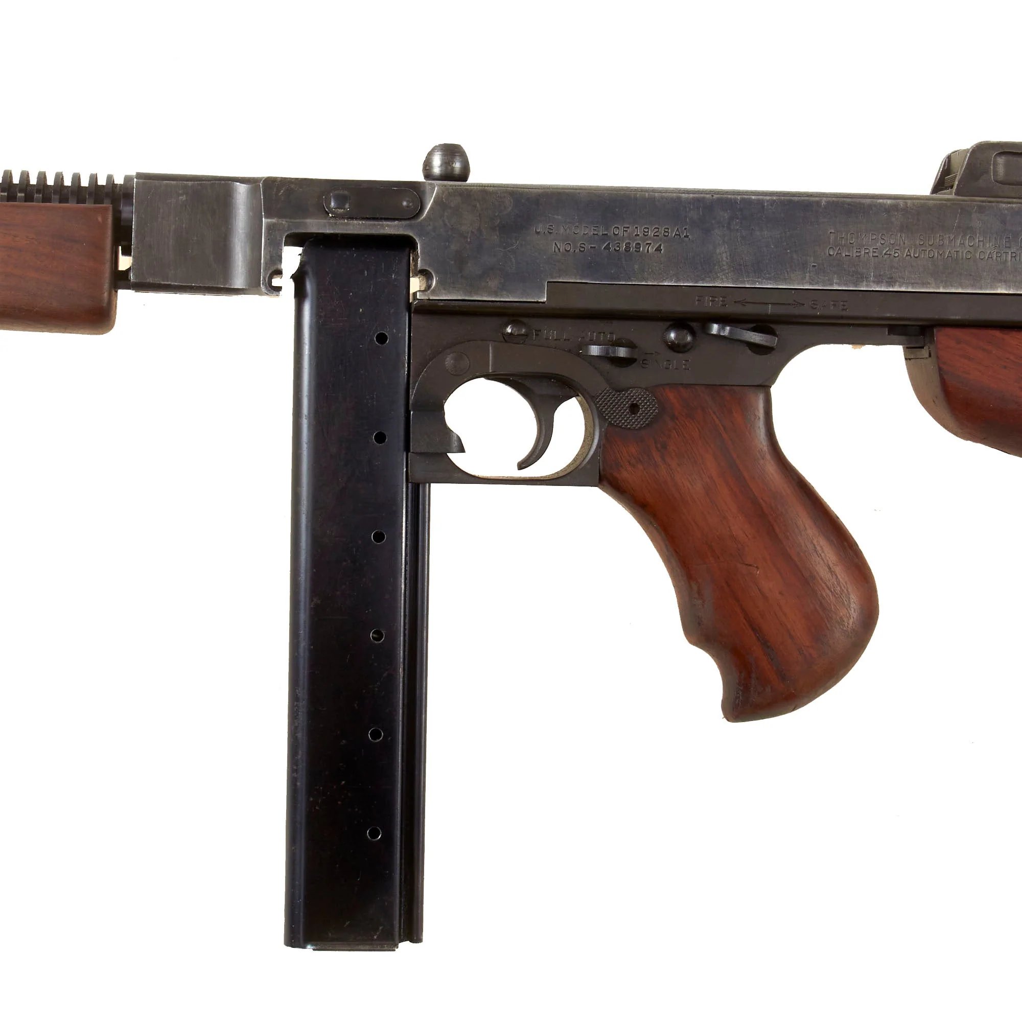 Original U.S. WWII Thompson M1928A1 Display Submachine Gun Serial NO.S-438974 - Original WW2 Parts — image 18
