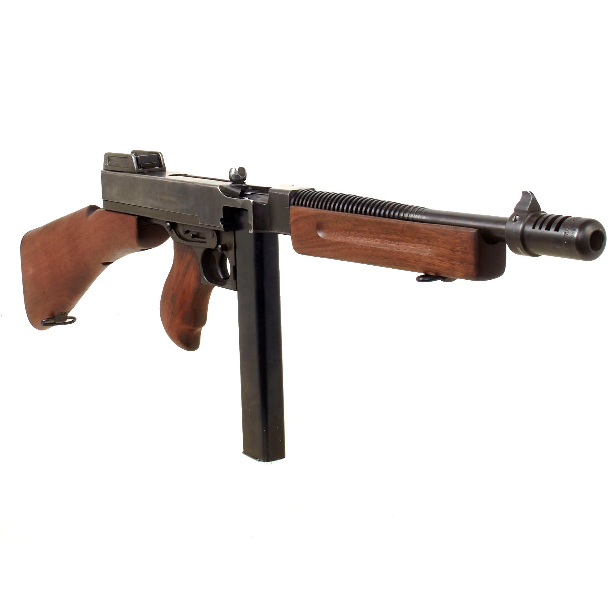 Original U.S. WWII Thompson M1928A1 Display Submachine Gun Serial NO.S-438974 - Original WW2 Parts — image 2