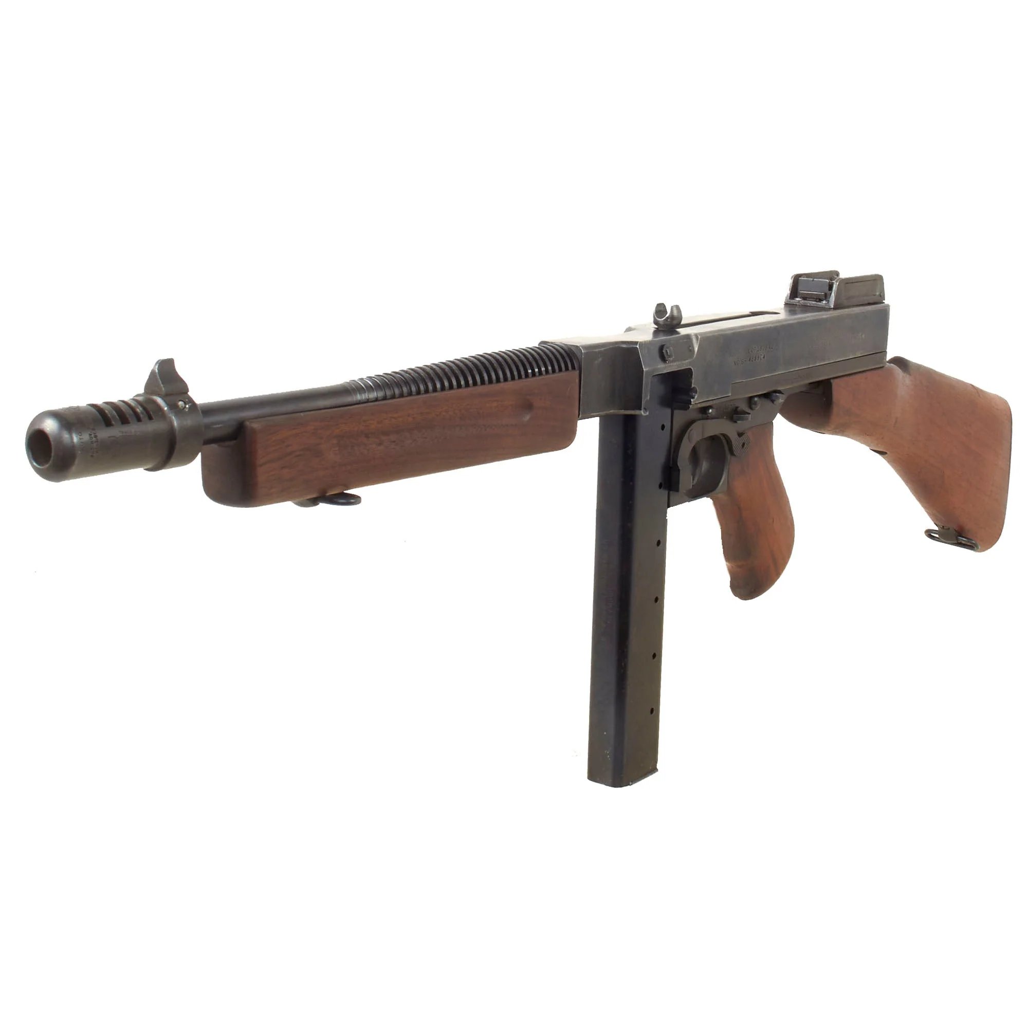 Original U.S. WWII Thompson M1928A1 Display Submachine Gun Serial NO.S-438974 - Original WW2 Parts — image 3
