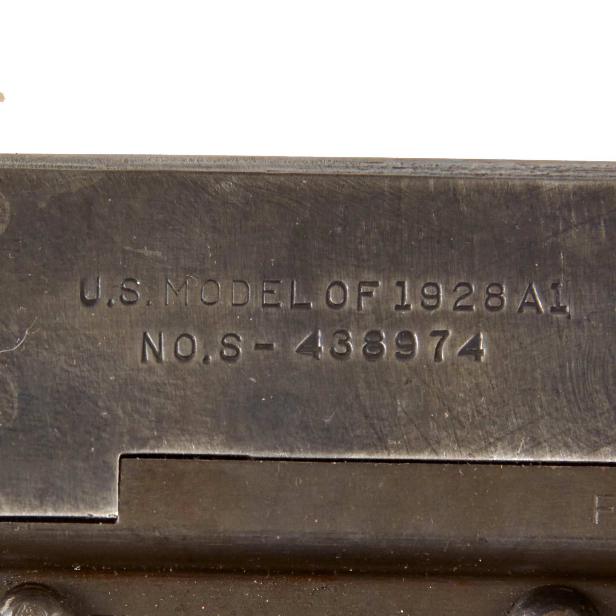 Original U.S. WWII Thompson M1928A1 Display Submachine Gun Serial NO.S-438974 - Original WW2 Parts — image 6