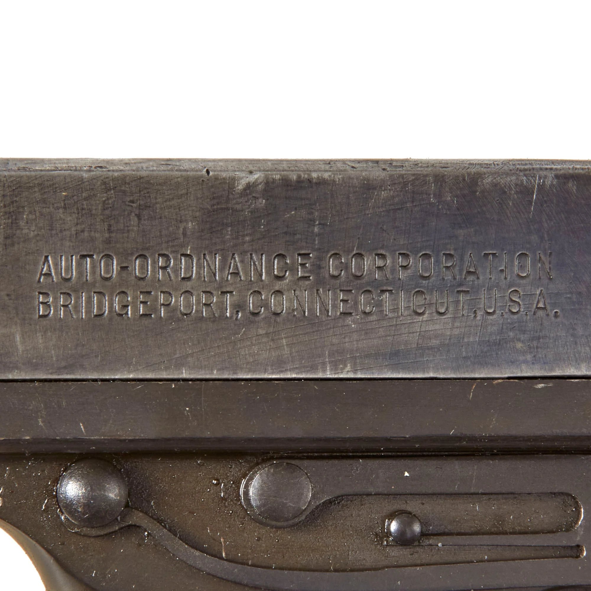 Original U.S. WWII Thompson M1928A1 Display Submachine Gun Serial NO.S-438974 - Original WW2 Parts — image 9