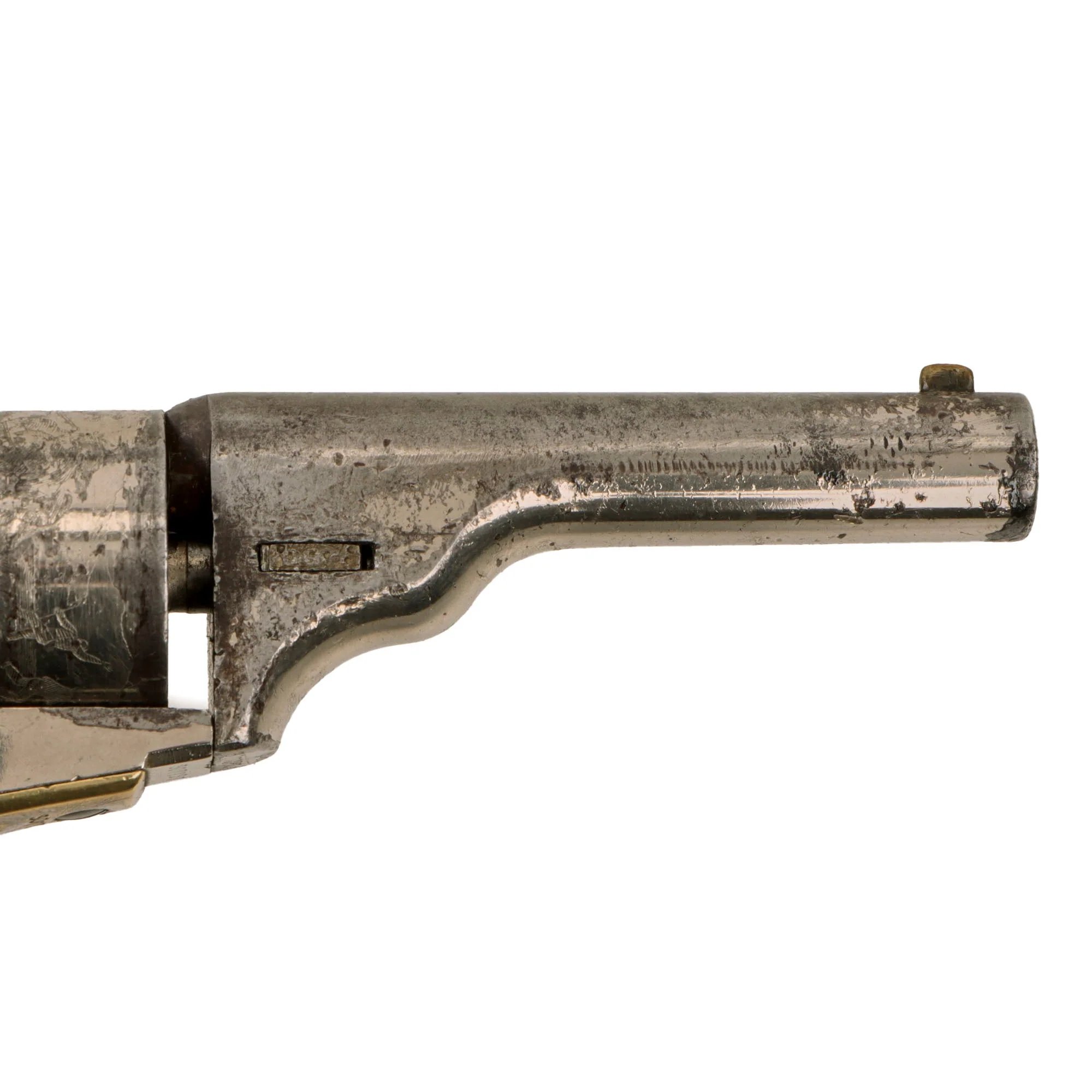 Original U.S. Civil War Era Rare Nickel-Plated Colt M-1862 Pocket Navy .38 Centerfire Cartridge Factory Converted Revolver - Serial 307737 — image 12