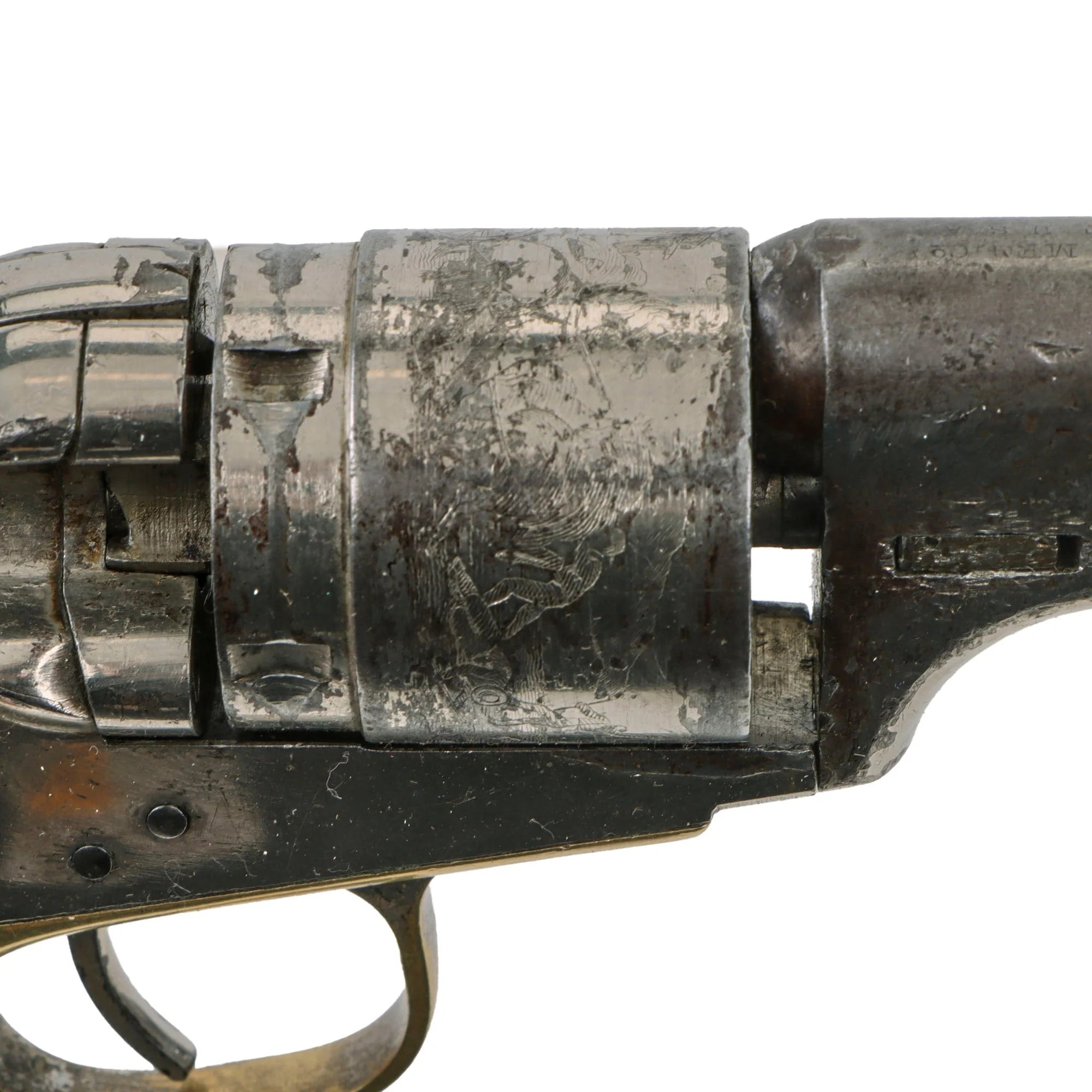 Original U.S. Civil War Era Rare Nickel-Plated Colt M-1862 Pocket Navy .38 Centerfire Cartridge Factory Converted Revolver - Serial 307737 — image 16