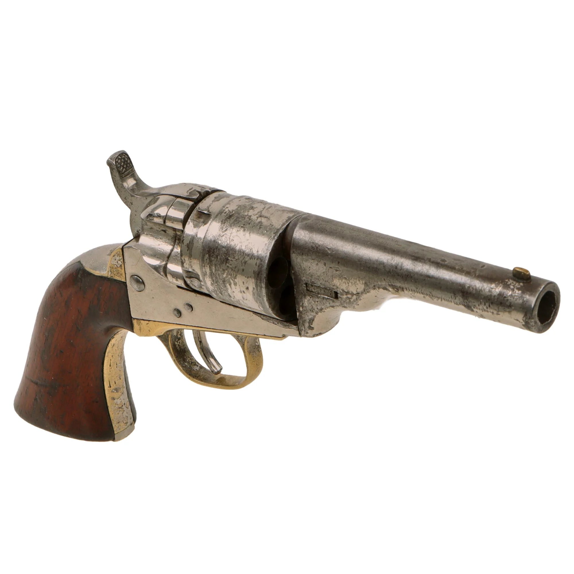 Original U.S. Civil War Era Rare Nickel-Plated Colt M-1862 Pocket Navy .38 Centerfire Cartridge Factory Converted Revolver - Serial 307737 — image 2