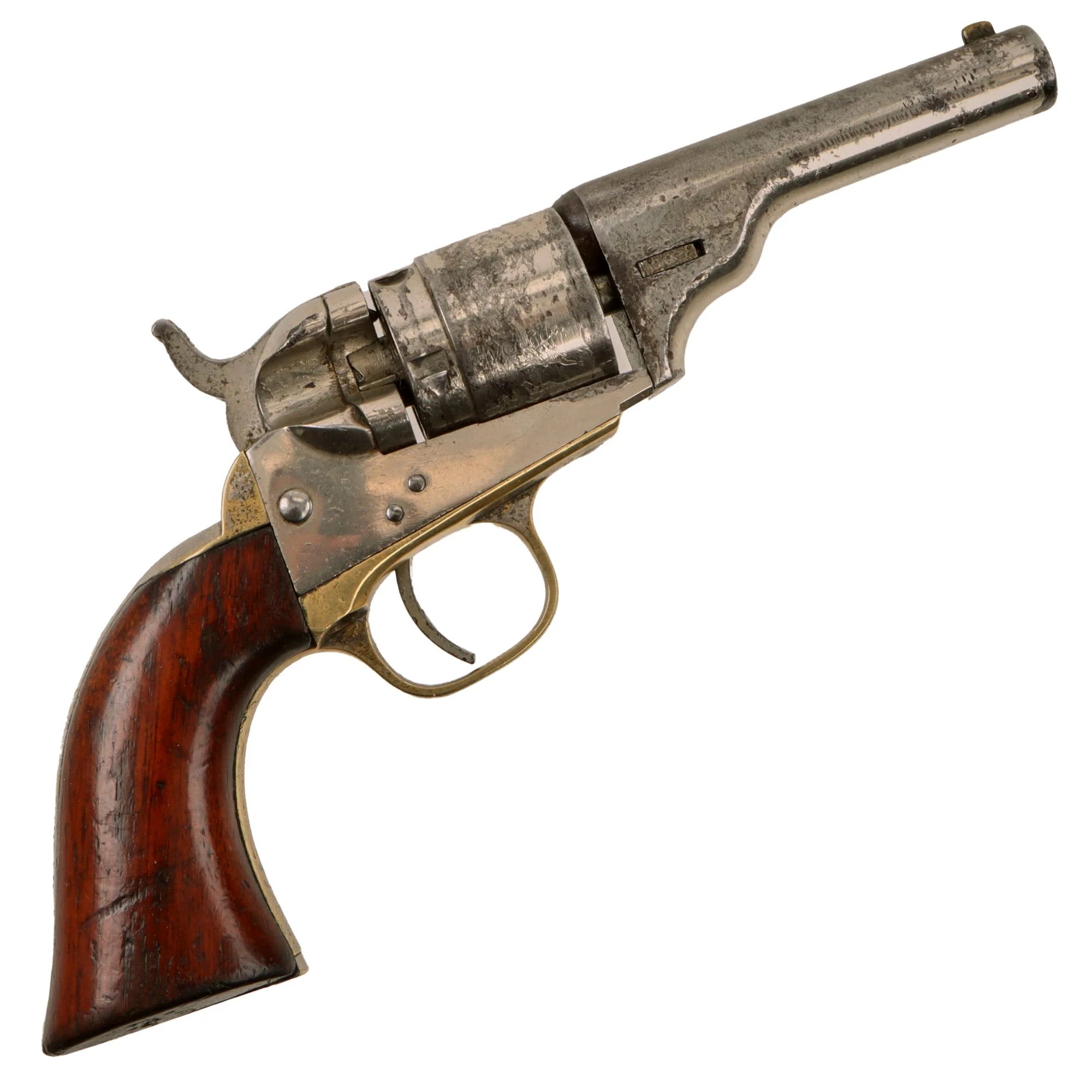 Original U.S. Civil War Era Rare Nickel-Plated Colt M-1862 Pocket Navy .38 Centerfire Cartridge Factory Converted Revolver - Serial 307737 — image 3