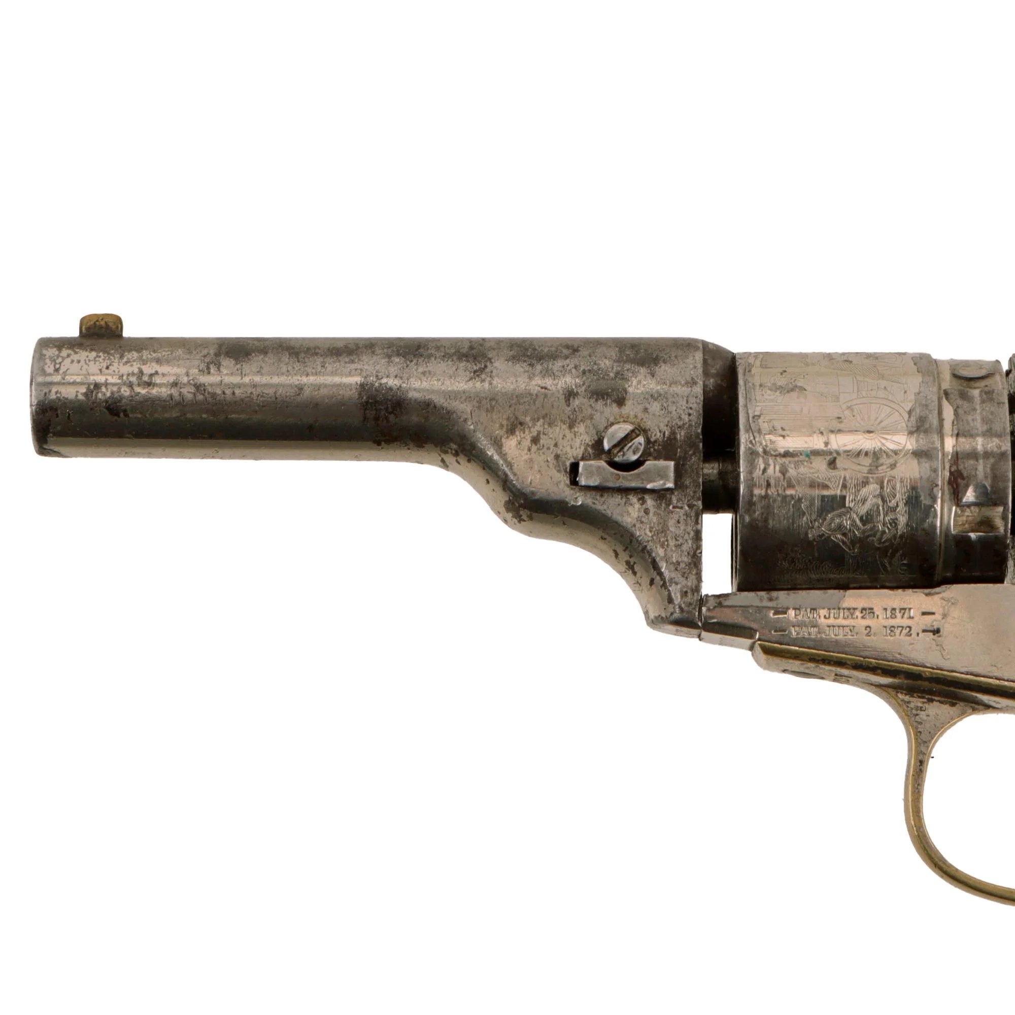 Original U.S. Civil War Era Rare Nickel-Plated Colt M-1862 Pocket Navy .38 Centerfire Cartridge Factory Converted Revolver - Serial 307737 — image 8
