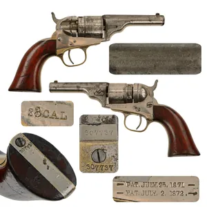 Original U.S. Civil War Era Rare Nickel-Plated Colt M-1862 Pocket …