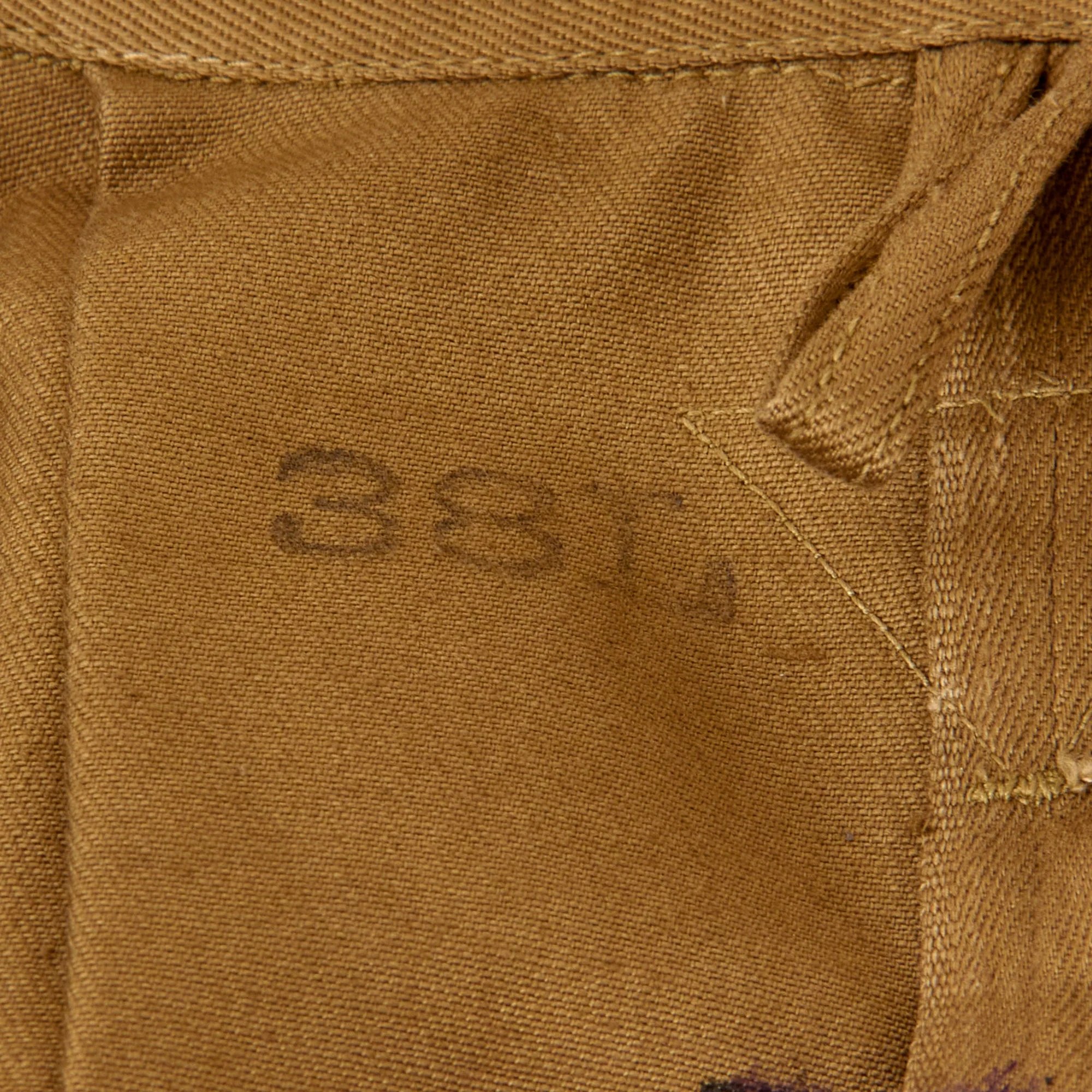 Original U.S. WWII Airborne M1942 Paratrooper Jump Jacket without Reinforcements with Quartermaster Contract Tag & Original Belt - Excellent — image 14