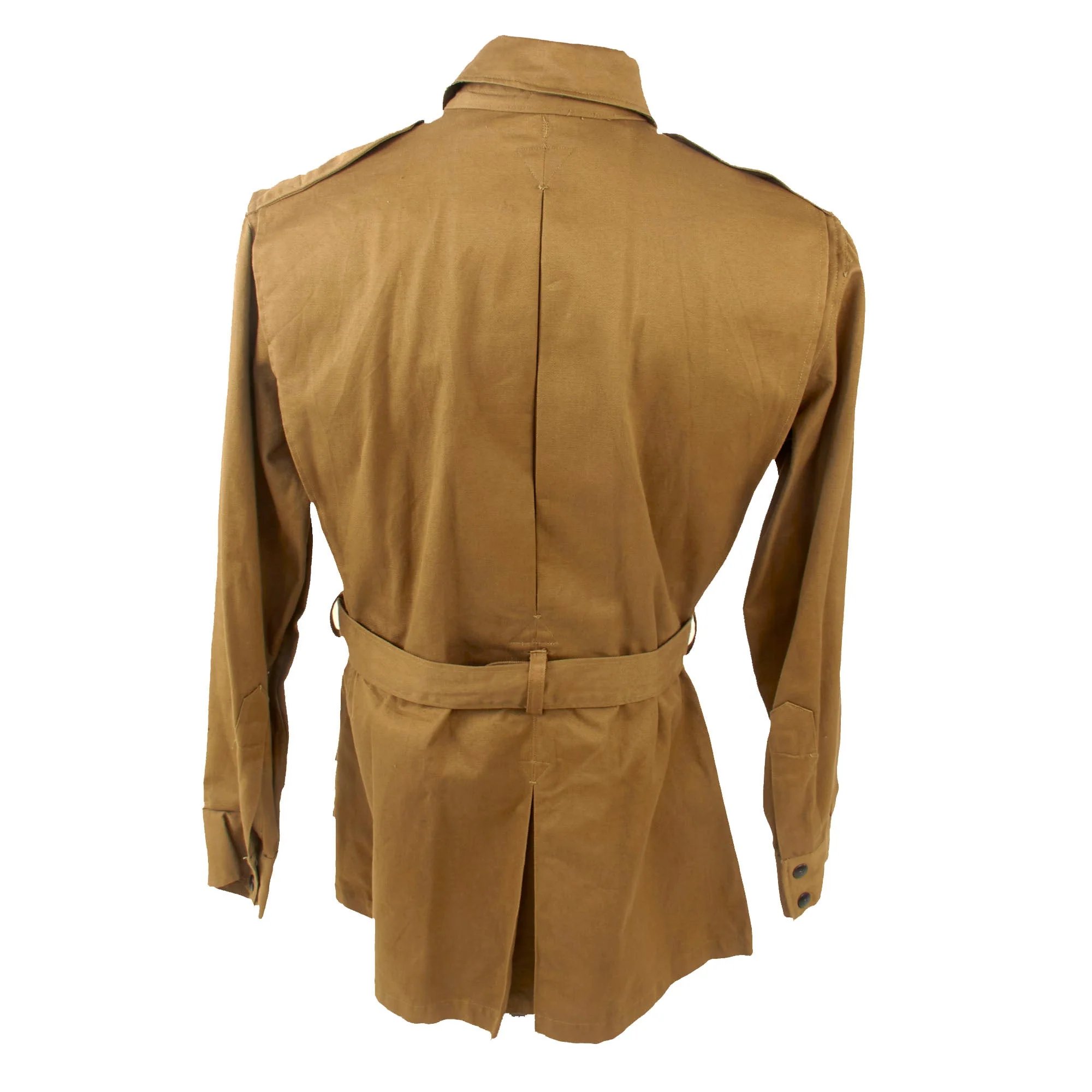 Original U.S. WWII Airborne M1942 Paratrooper Jump Jacket without Reinforcements with Quartermaster Contract Tag & Original Belt - Excellent — image 8