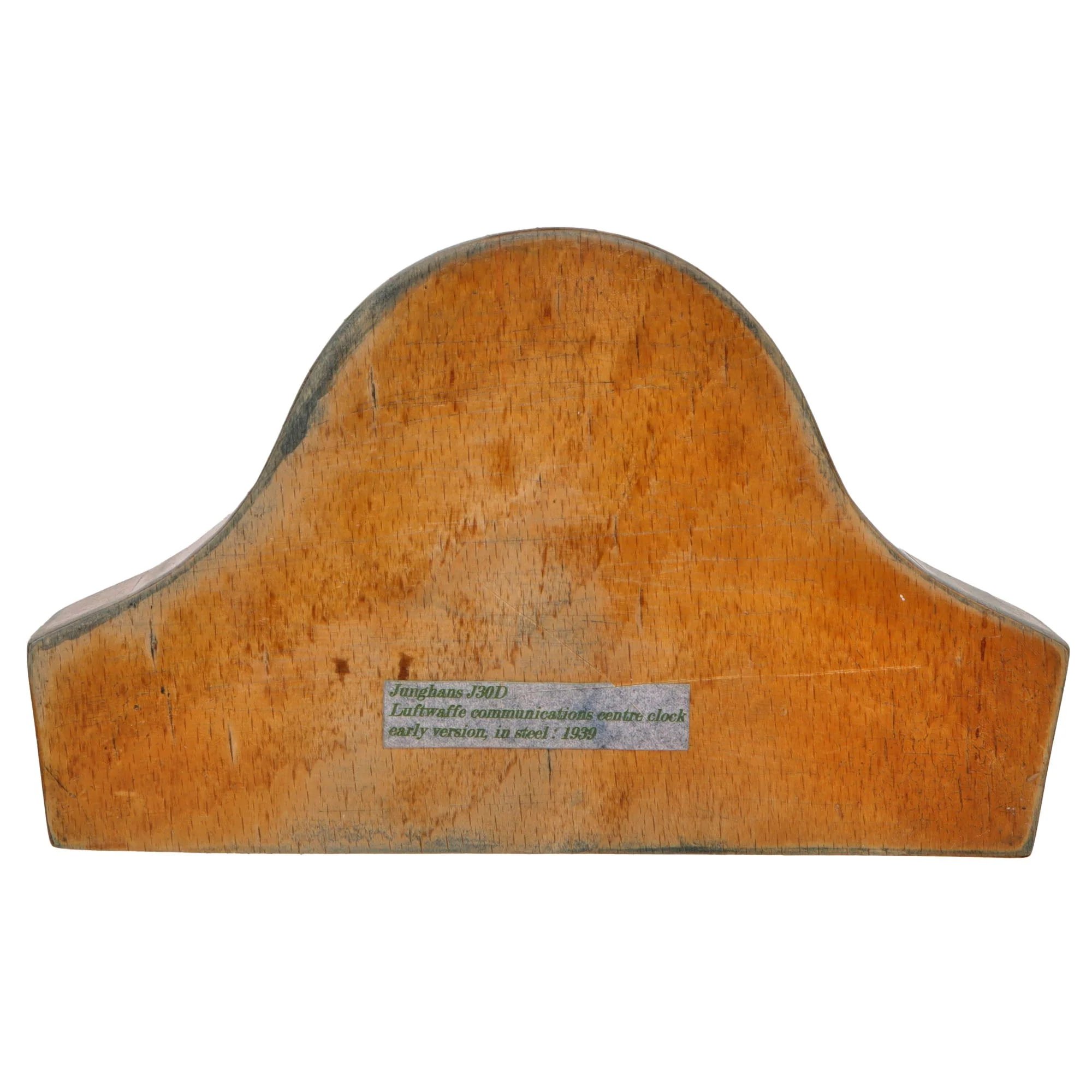 Original German WWII Luftwaffe 1939-Dated Radio Operator's Clock by Junghans in Period Souvenir Stand - Functional - Fl. 25591 — image 2