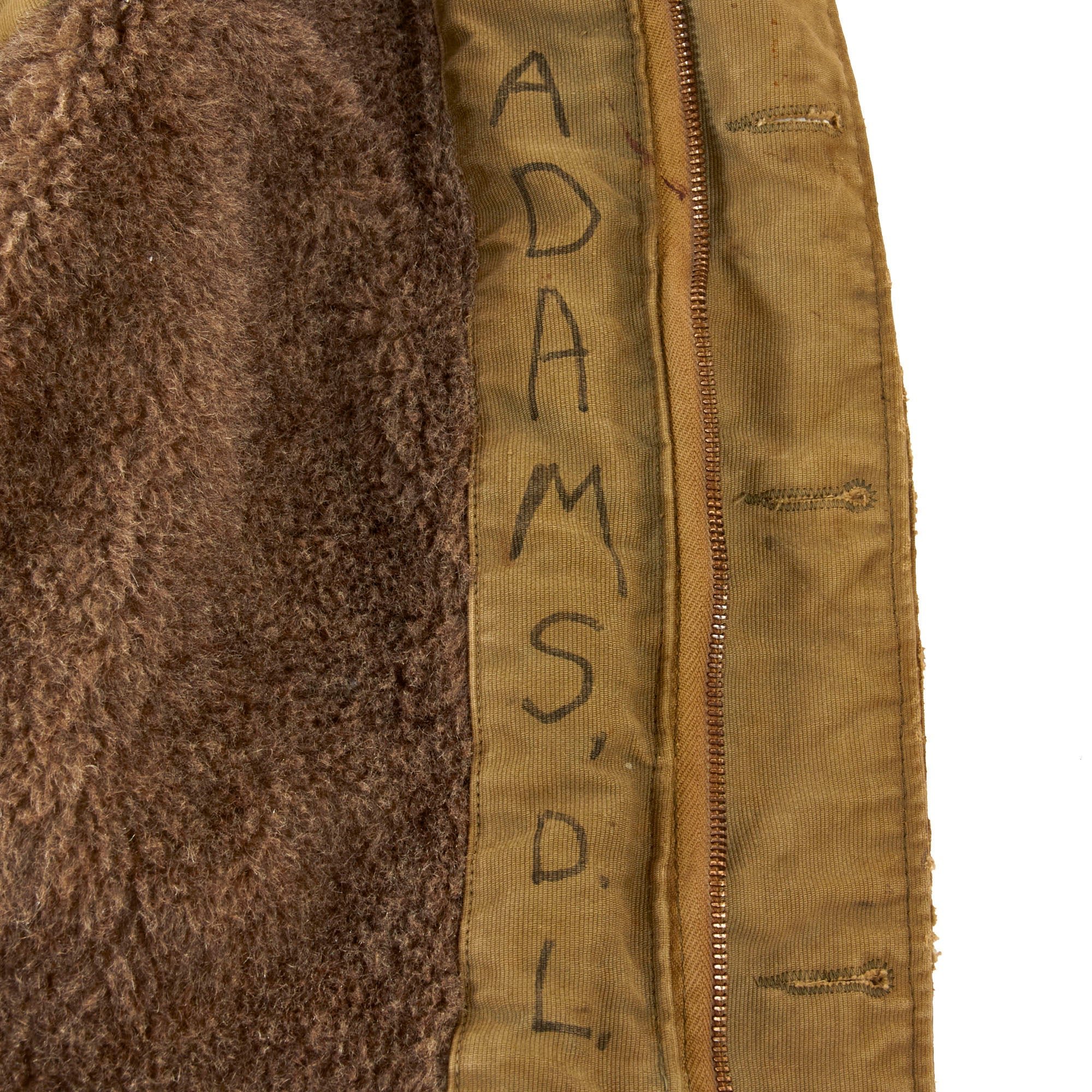 Original U.S. WWII Named N-1 Navy Deck Jacket with CONMAR Zipper - D.L. Adams — image 6