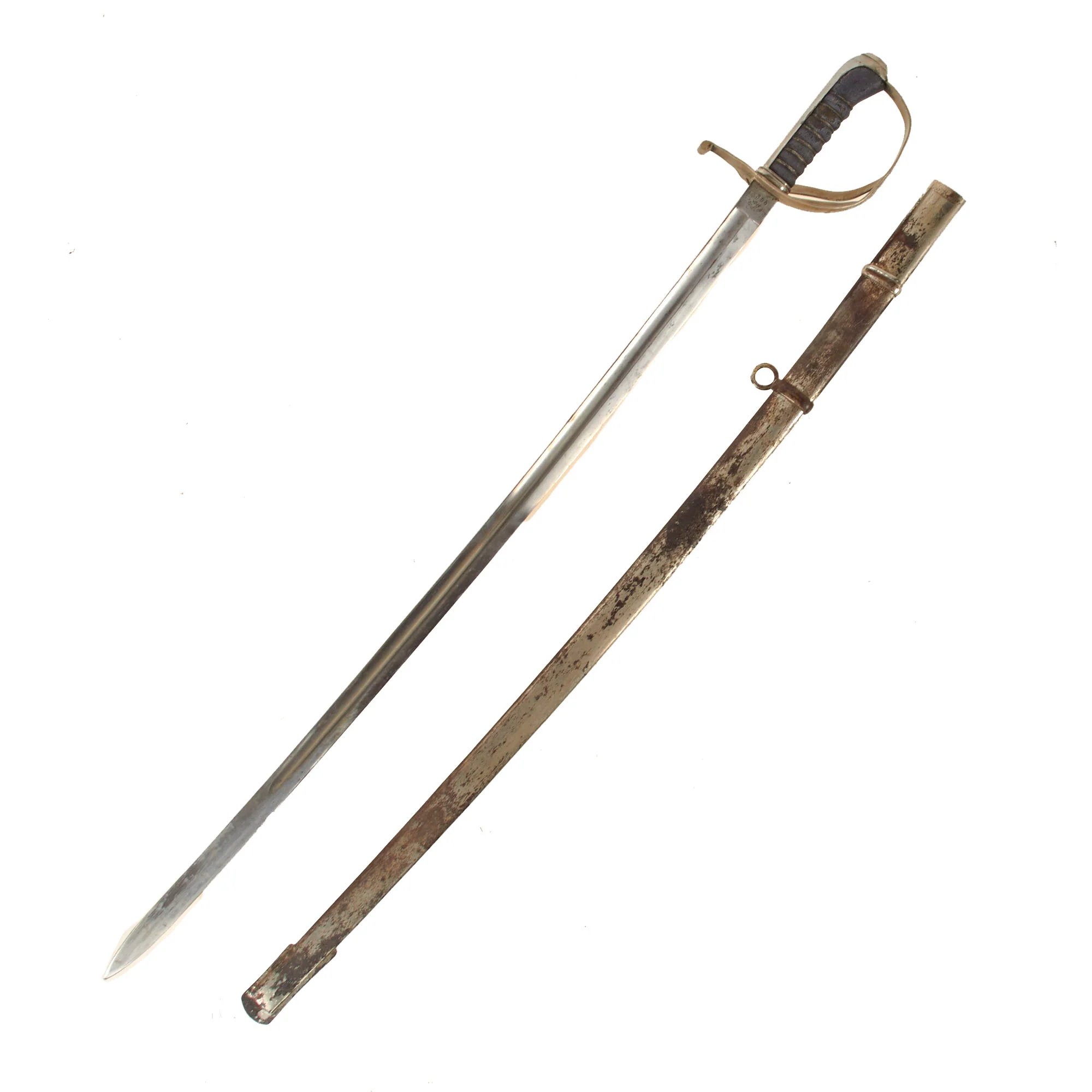 Original Slovakian Pre-WWII Army Officer's Sword with Scabbard & Unit Markings by Wlaszovits of Štos - Slovakian Crest on Guard — image 3