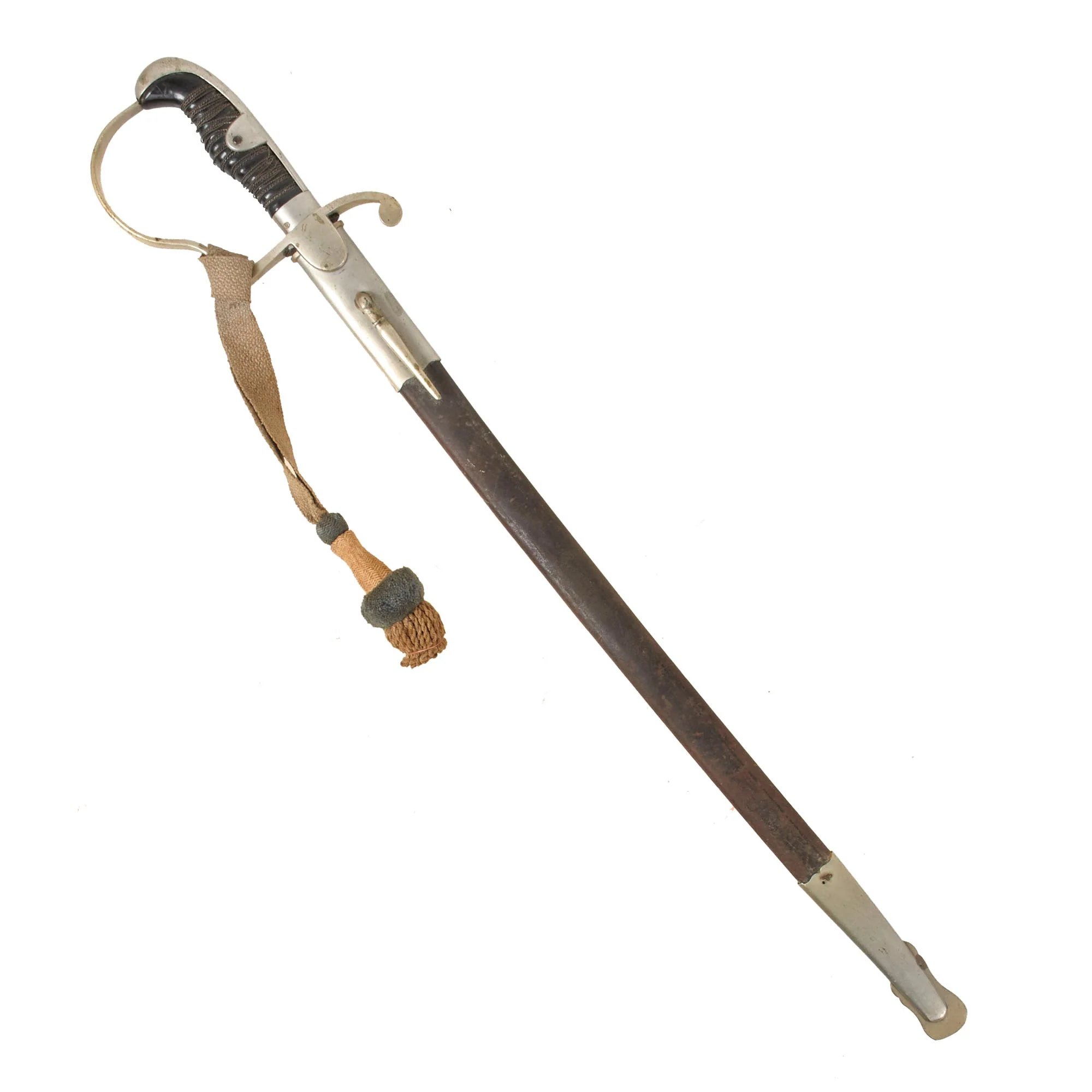 Original Imperial German WWI Era Land Gendarmerie Rural Police Short Sword by Weyersberg Kirschbaum & Cie with Scabbard and Troddel Knot — image 4