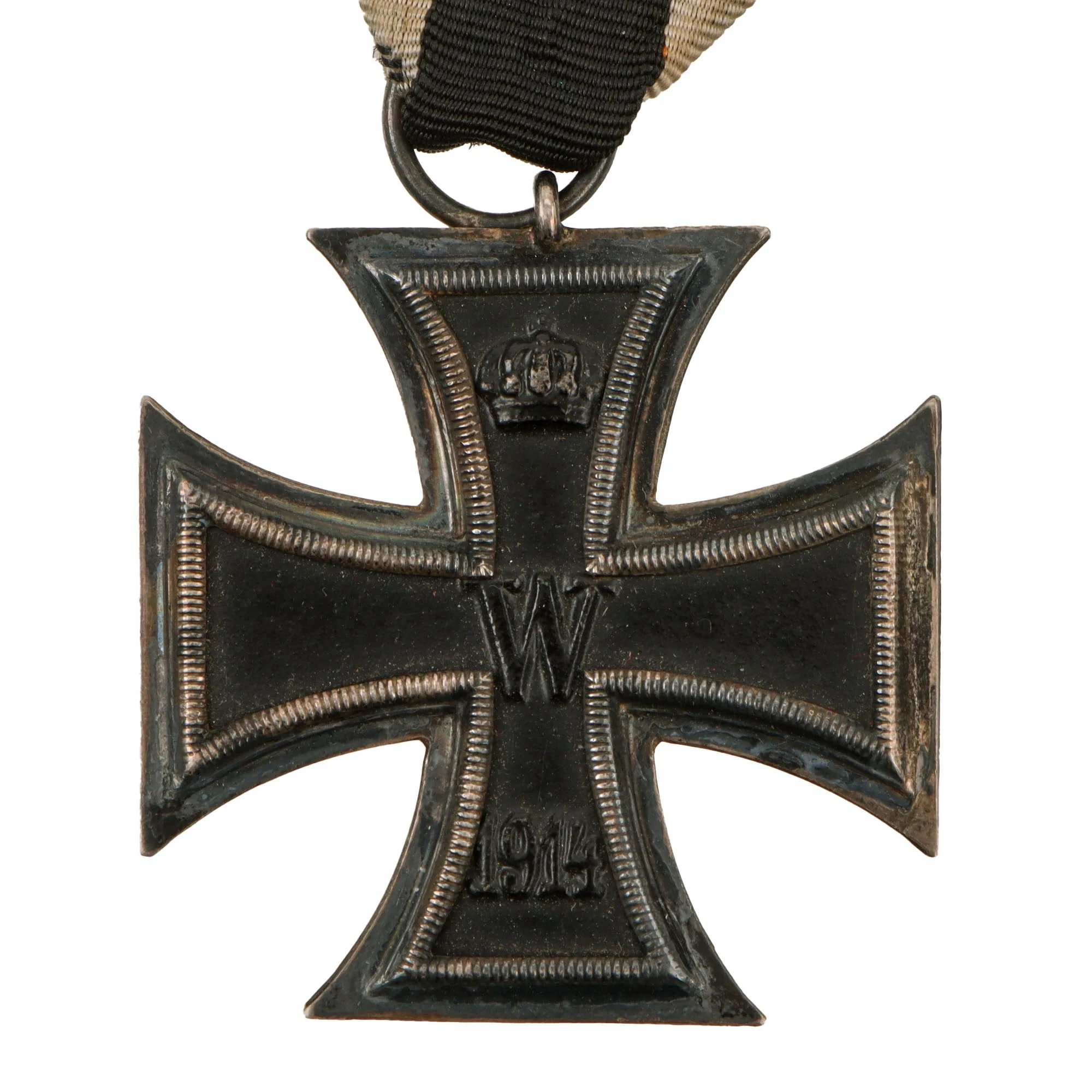 Original Imperial German WWI Prussian Iron Cross 2nd Class 1914 with Ribbon and Soldier's Death Notice Taken from Newspaper - Johann Feneberg, Reserve Jager Battalion Stretcher Bearer — image 7