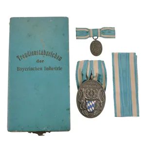 Original German WWII Bavarian 25 Year Loyal Industry Service Medal …